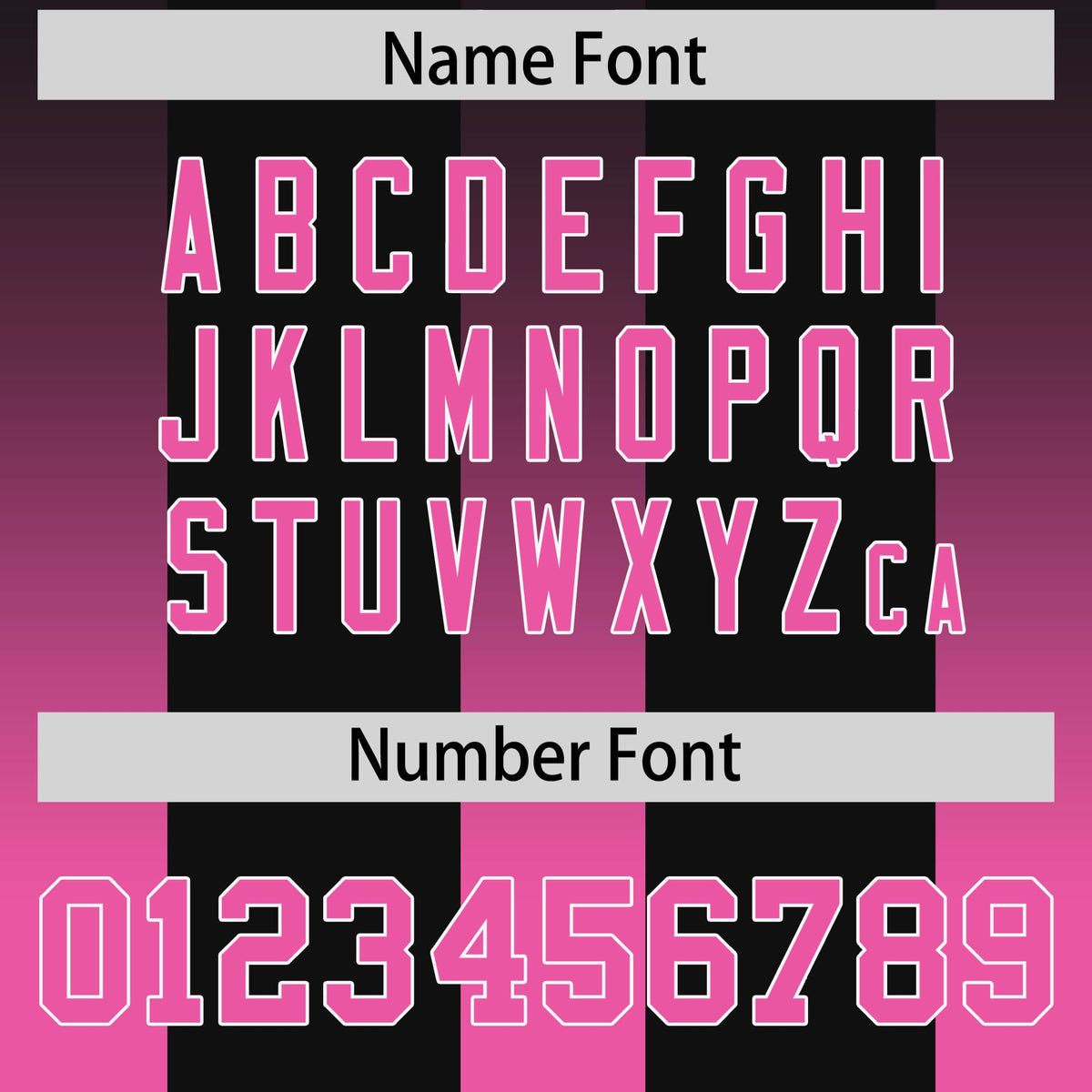 Custom Black Pink Vertical Width Stripe Gradient Fashion Personalized Team American Football Jersey