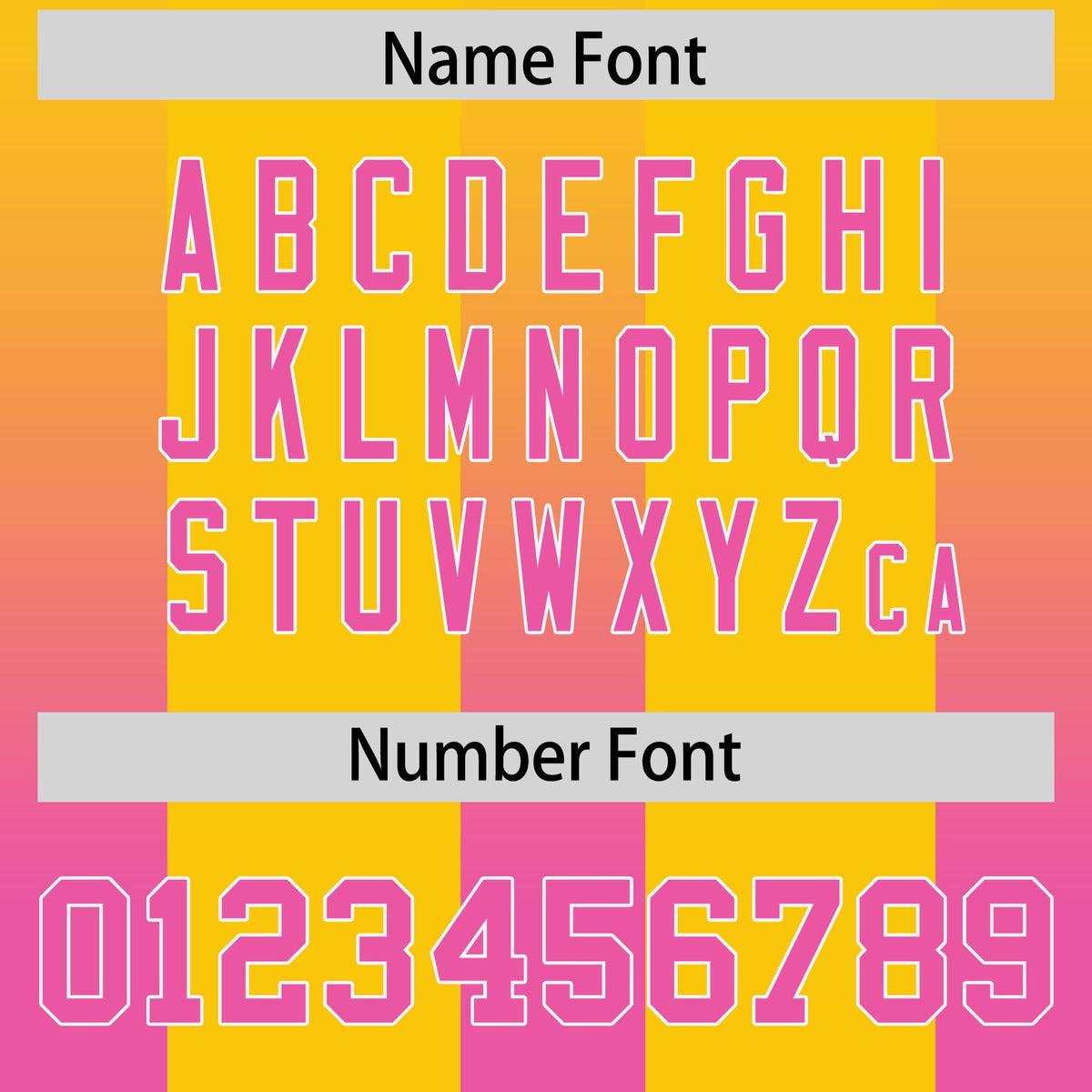 Custom Yellow Pink Vertical Width Stripe Gradient Fashion Personalized Team American Football Jersey