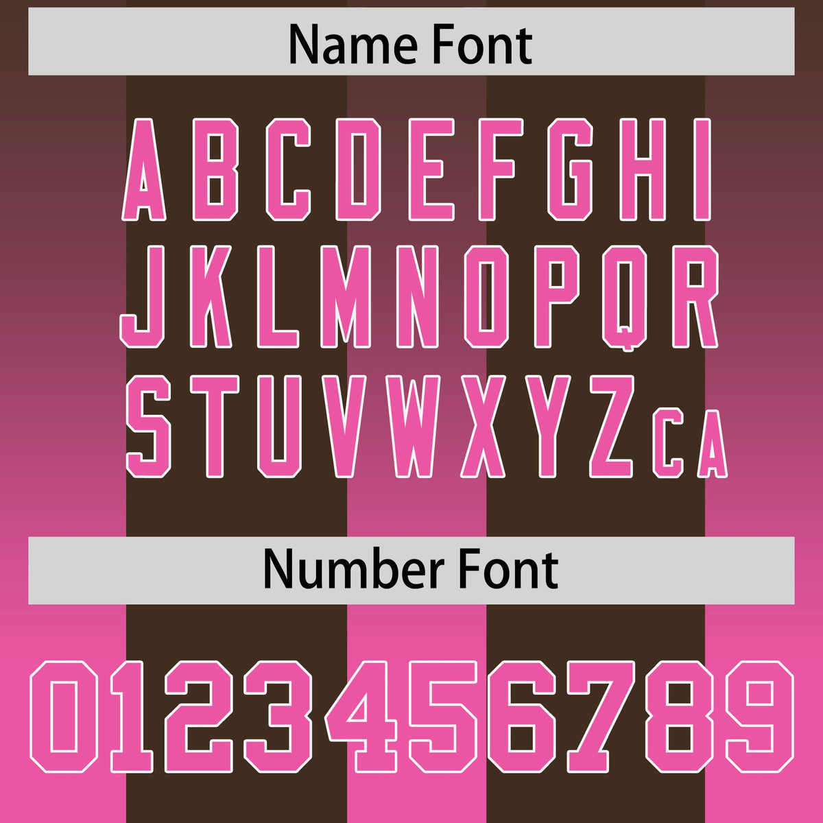 Custom Brown Pink Vertical Width Stripe Gradient Fashion Personalized Team American Football Jersey