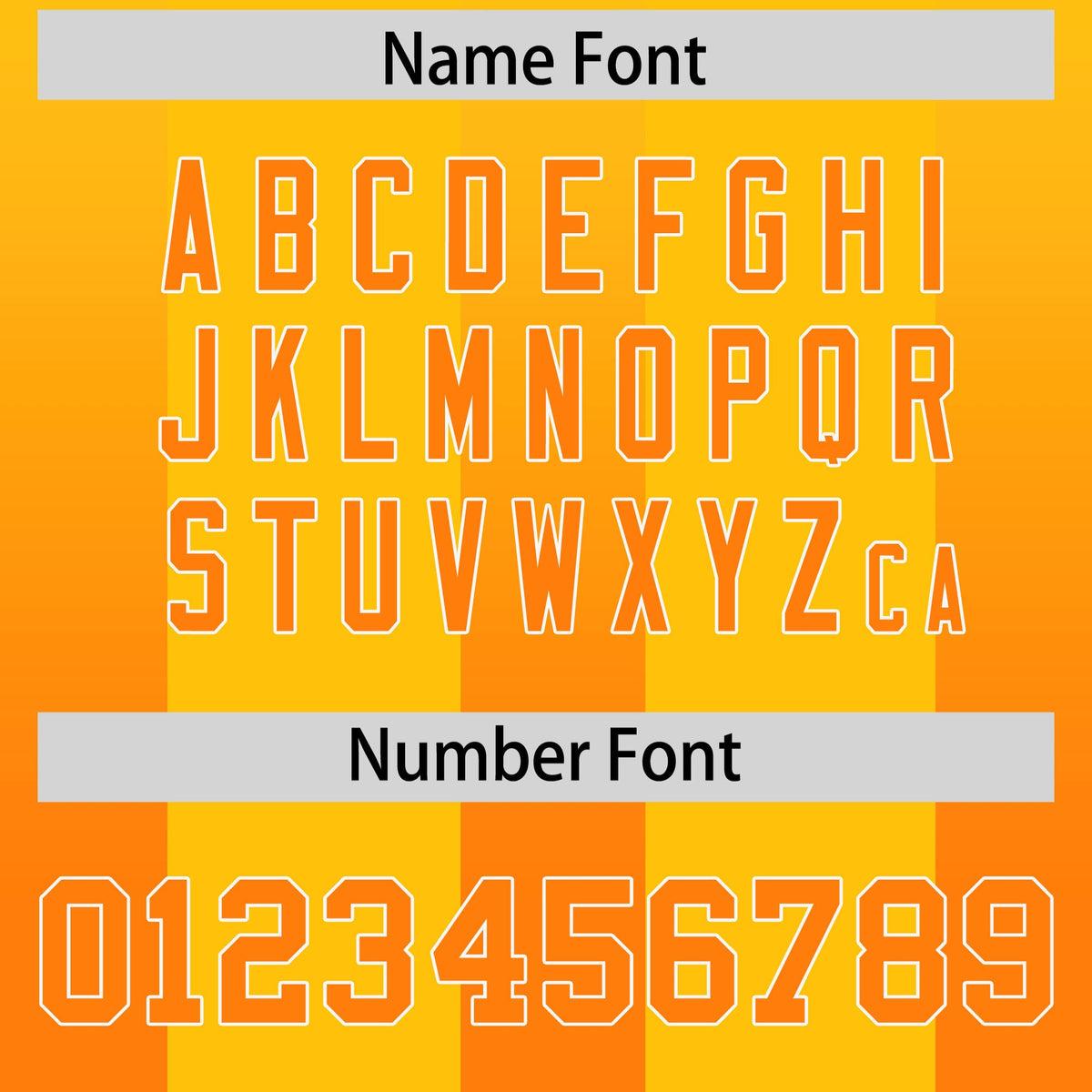 Custom Yellow Orange Vertical Width Stripe Gradient Fashion Personalized Team American Football Jersey