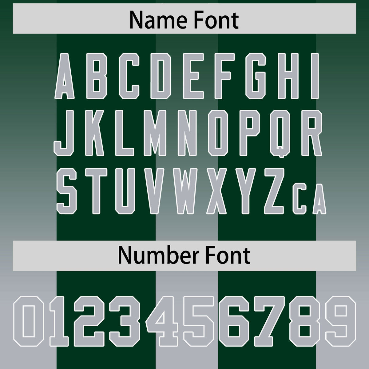 Custom Green Gray Vertical Width Stripe Gradient Fashion Personalized Team American Football Jersey