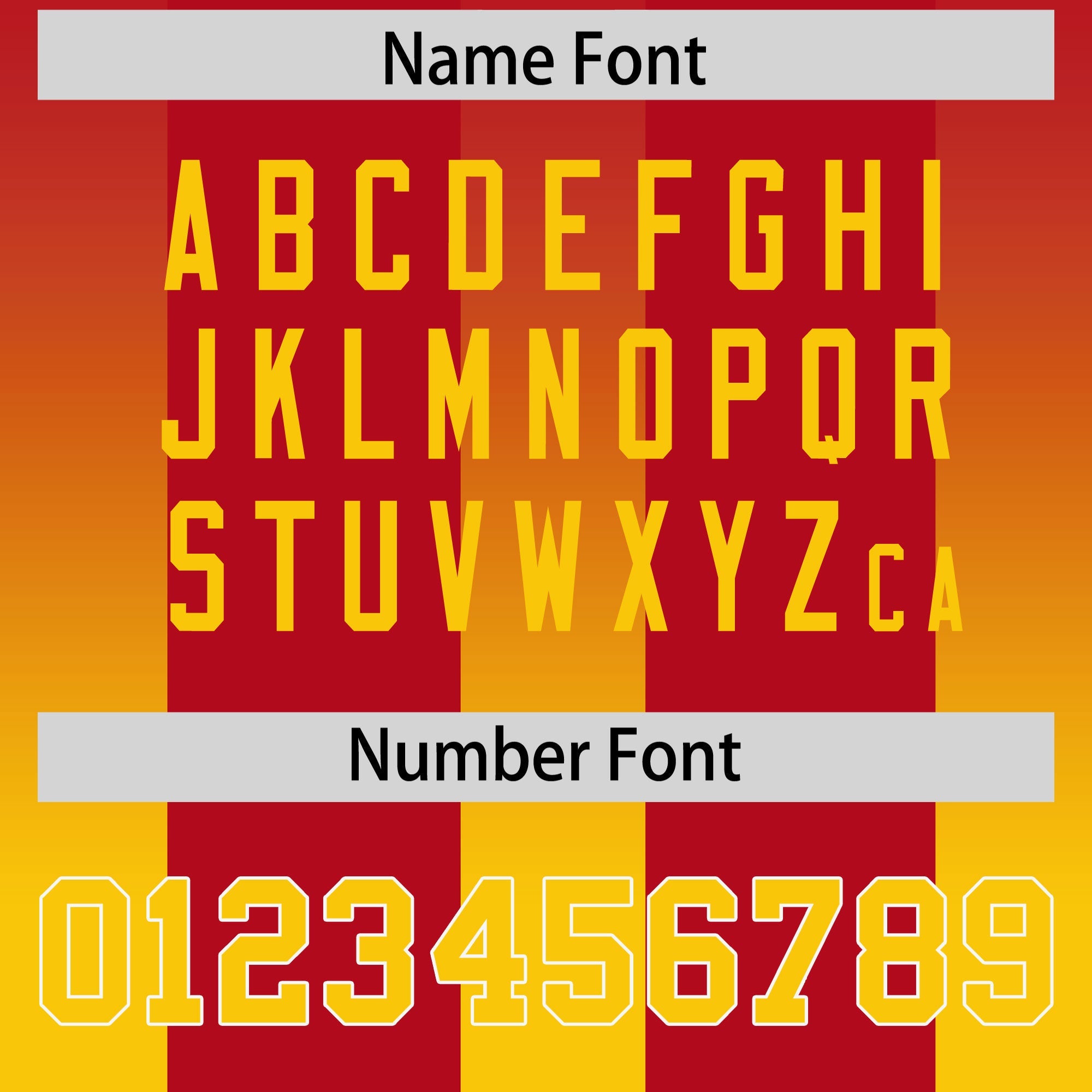 Custom Red Yellow Vertical Width Stripe Gradient Fashion Personalized Team American Football Jersey