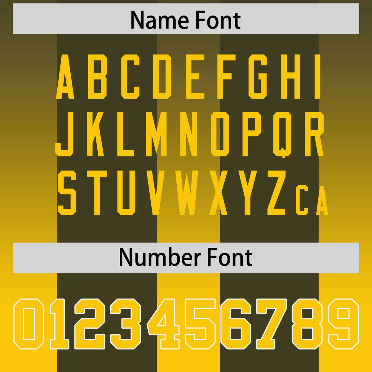 Custom Olive Yellow Vertical Width Stripe Gradient Fashion Personalized Team American Football Jersey