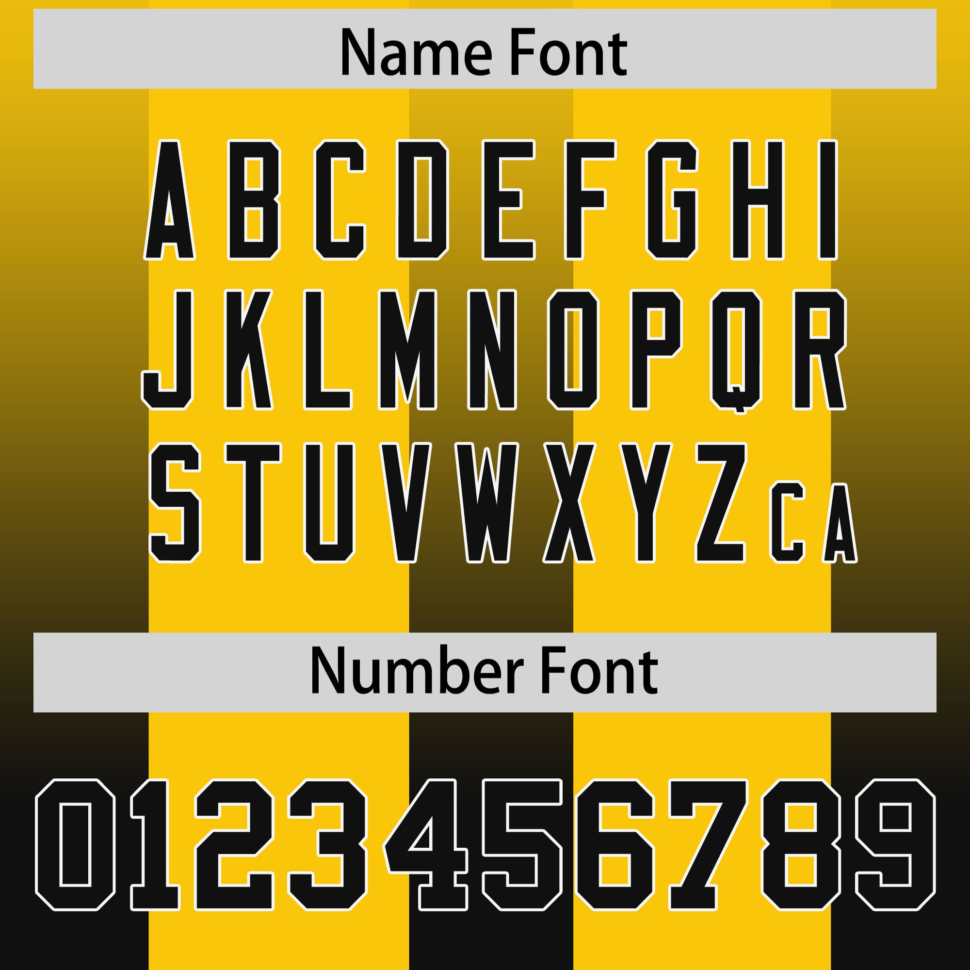Custom Yellow Black Vertical Width Stripe Gradient Fashion Personalized Team American Football Jersey