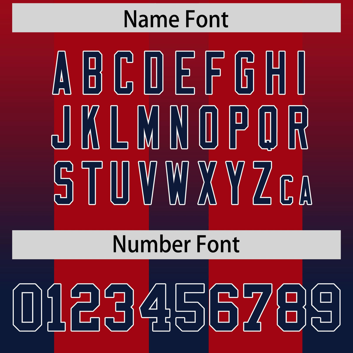 Custom Red Navy Vertical Width Stripe Gradient Fashion Personalized Team American Football Jersey