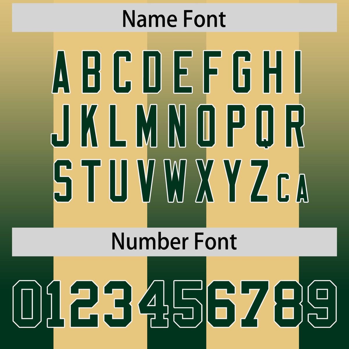 Custom Khaki Green Vertical Width Stripe Gradient Fashion Personalized Team American Football Jersey