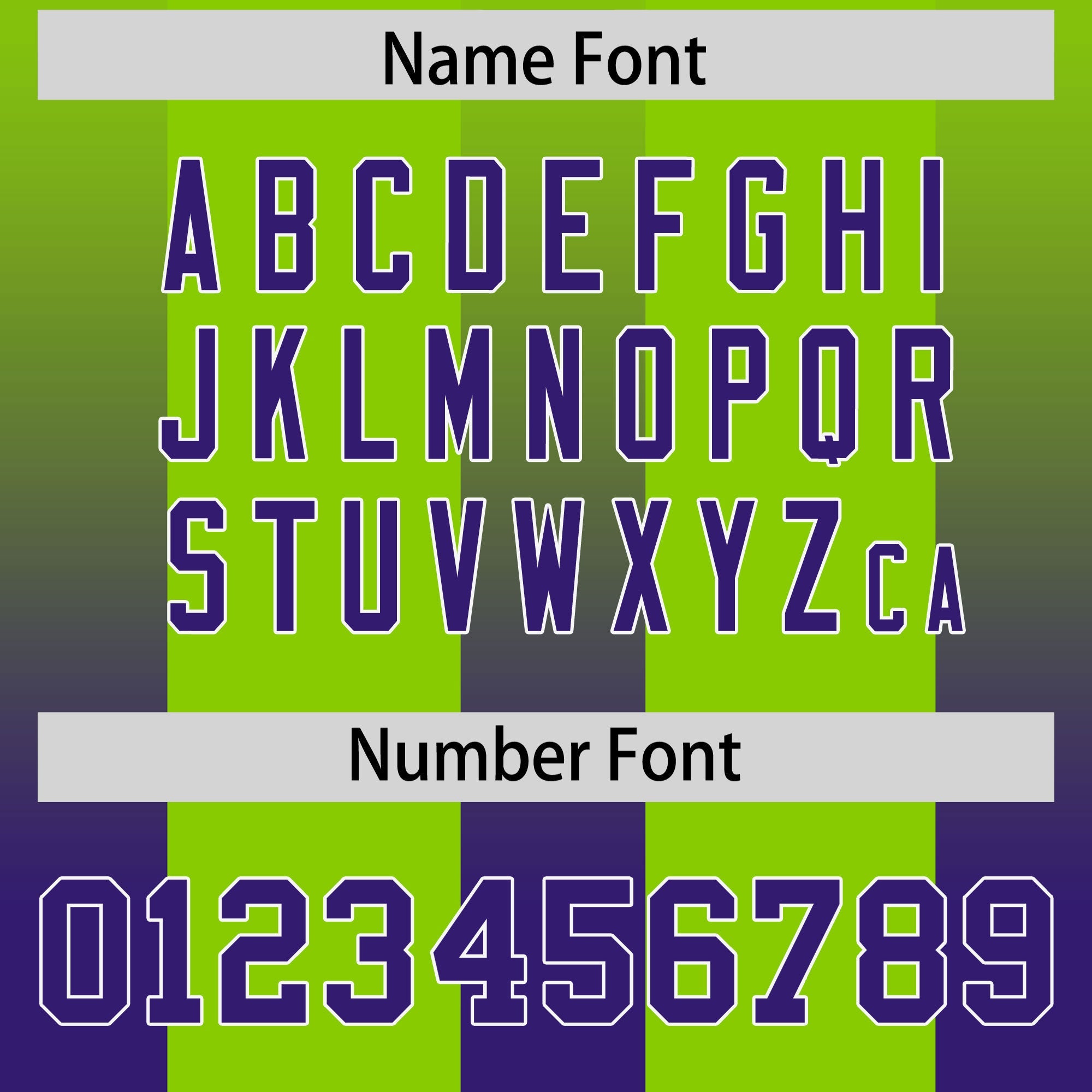 Custom Neon Green Purple Vertical Width Stripe Gradient Fashion Personalized Team American Football Jersey