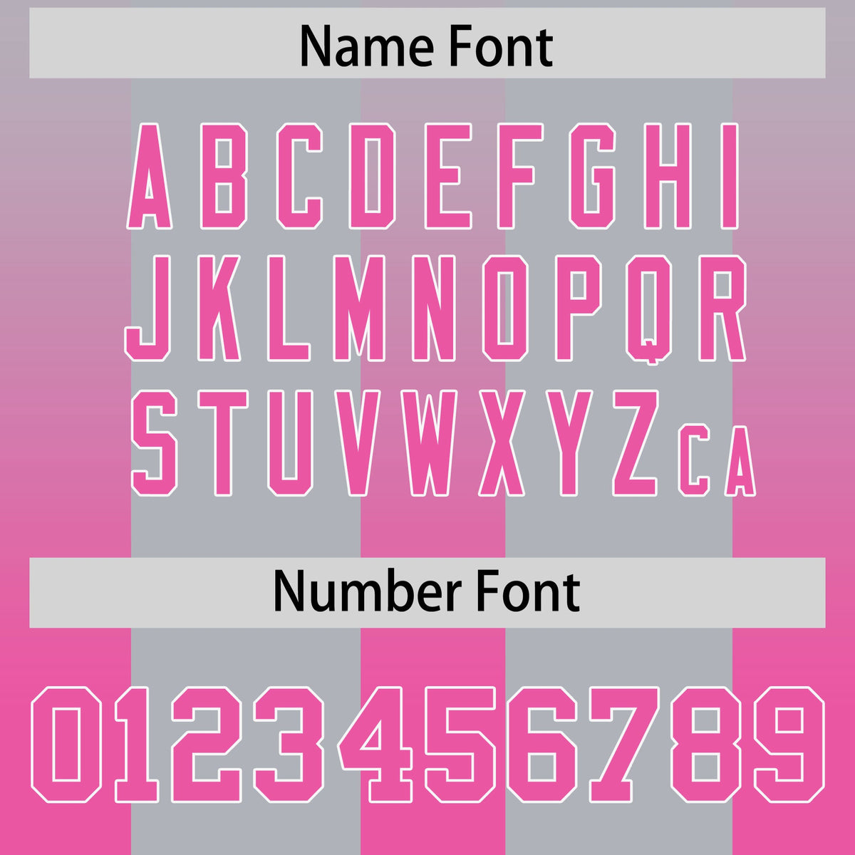 Custom Gray Pink Vertical Width Stripe Gradient Fashion Personalized Team American Football Jersey