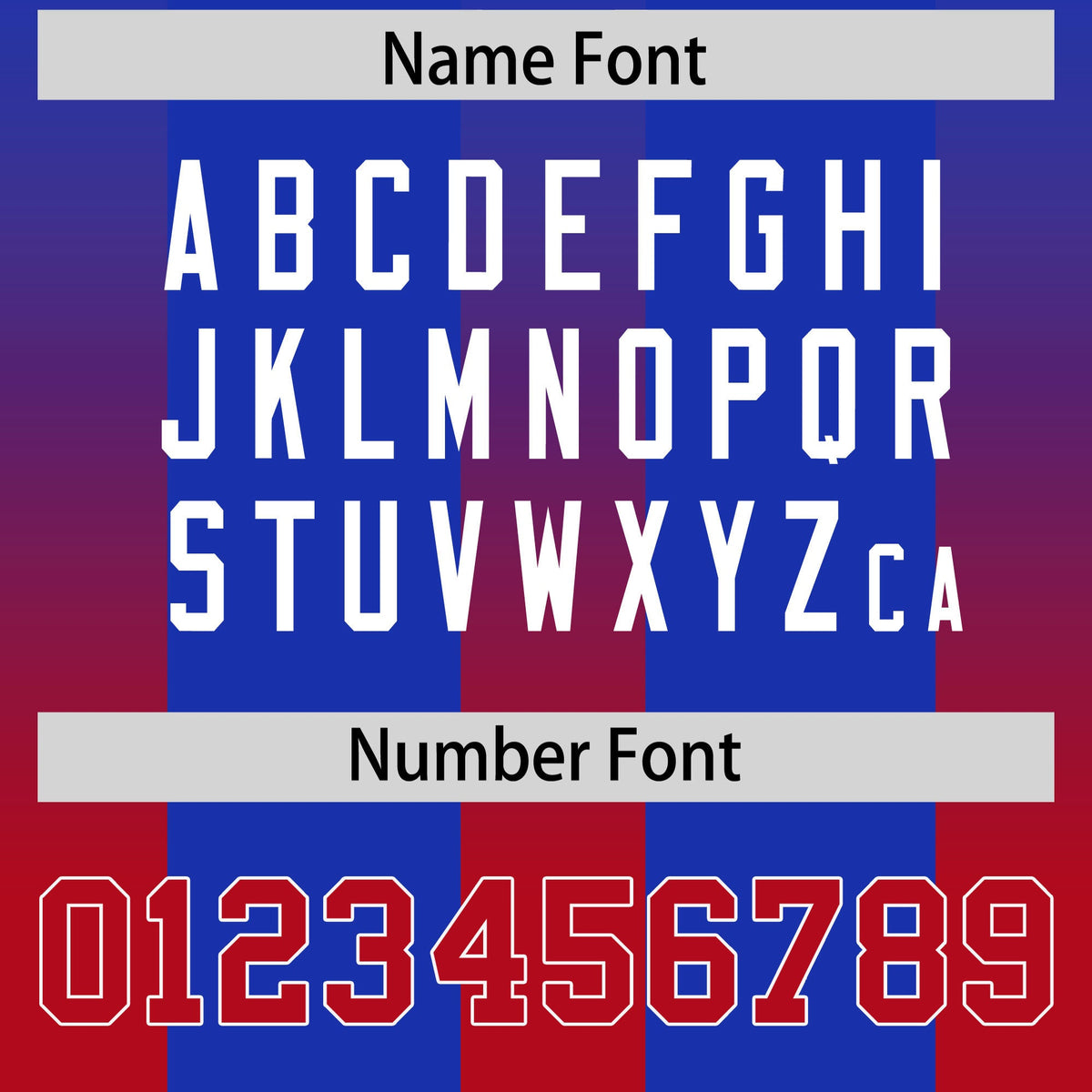 Custom Royal Red Vertical Width Stripe Gradient Fashion Personalized Team American Football Jersey