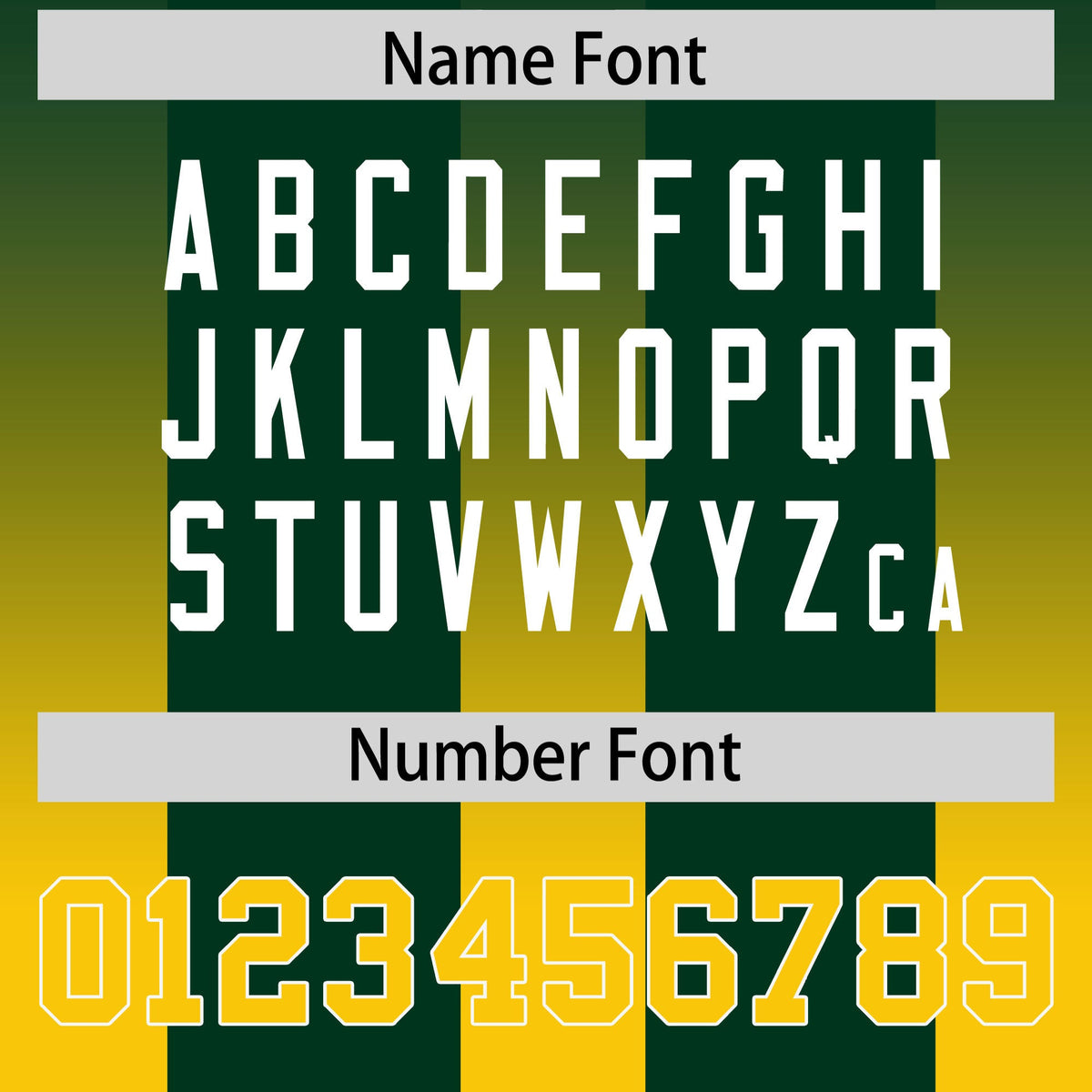 Custom Green Yellow Vertical Width Stripe Gradient Fashion Personalized Team American Football Jersey