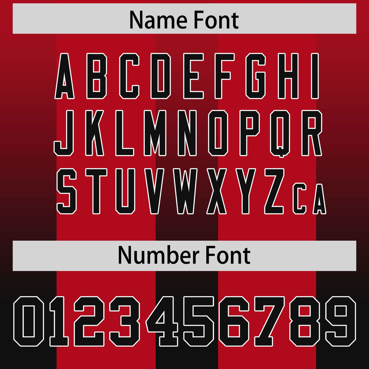 Custom Red Black Vertical Width Stripe Gradient Fashion Personalized Team American Football Jersey