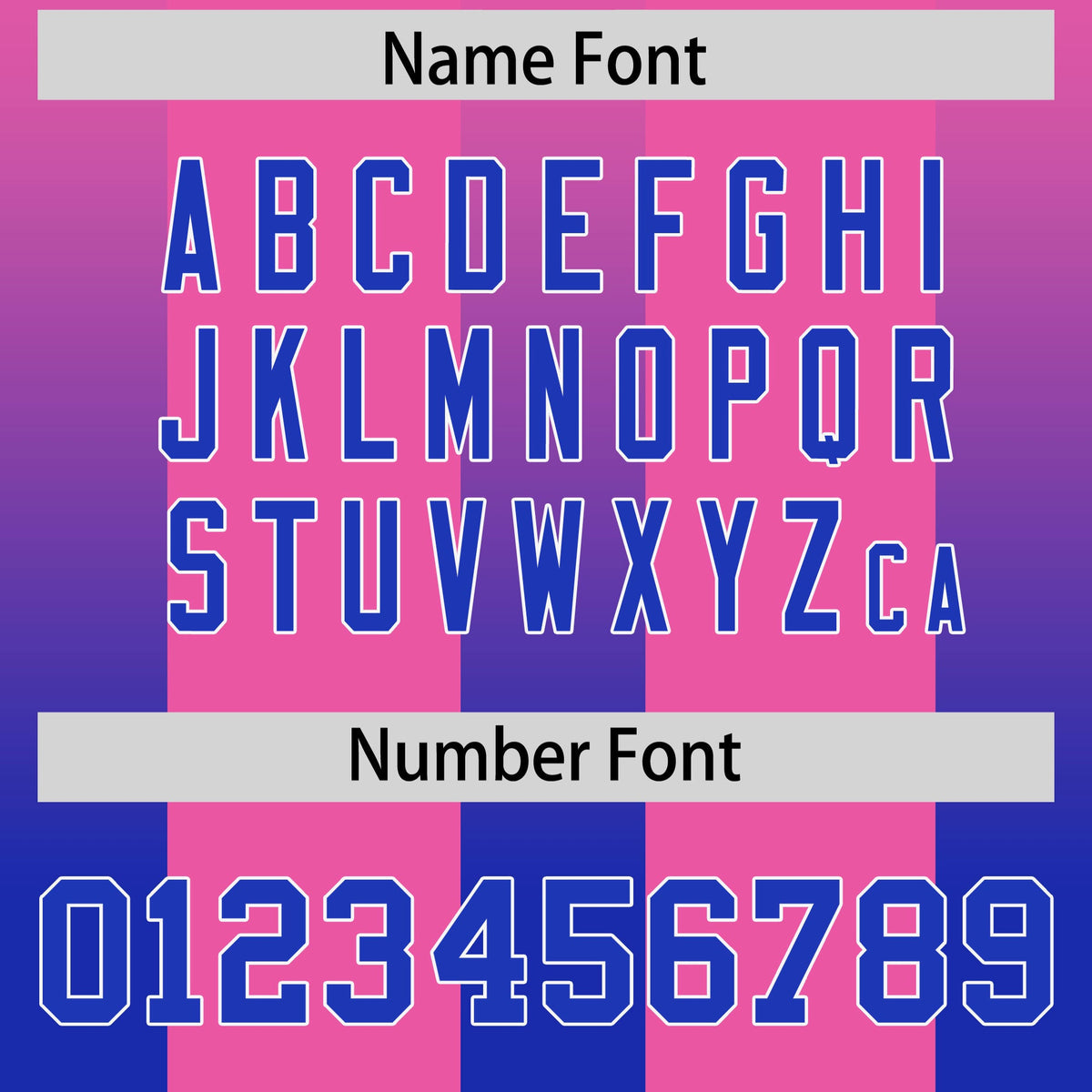 Custom Pink Royal Vertical Width Stripe Gradient Fashion Personalized Team American Football Jersey