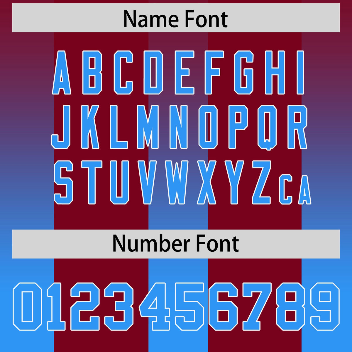 Custom Cardinal Light Blue Vertical Width Stripe Gradient Fashion Personalized Team American Football Jersey