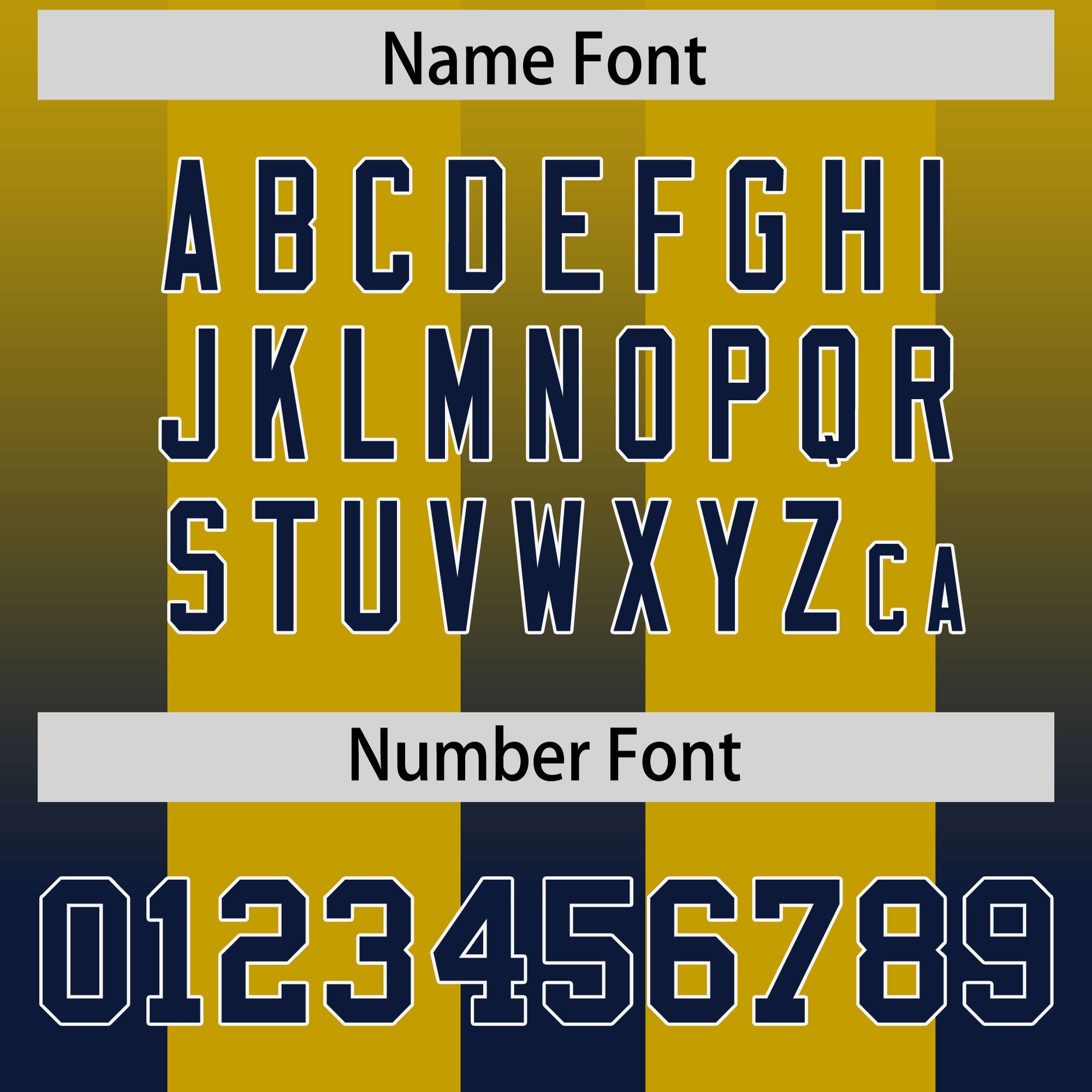 Custom Old Gold Navy Vertical Width Stripe Gradient Fashion Personalized Team American Football Jersey