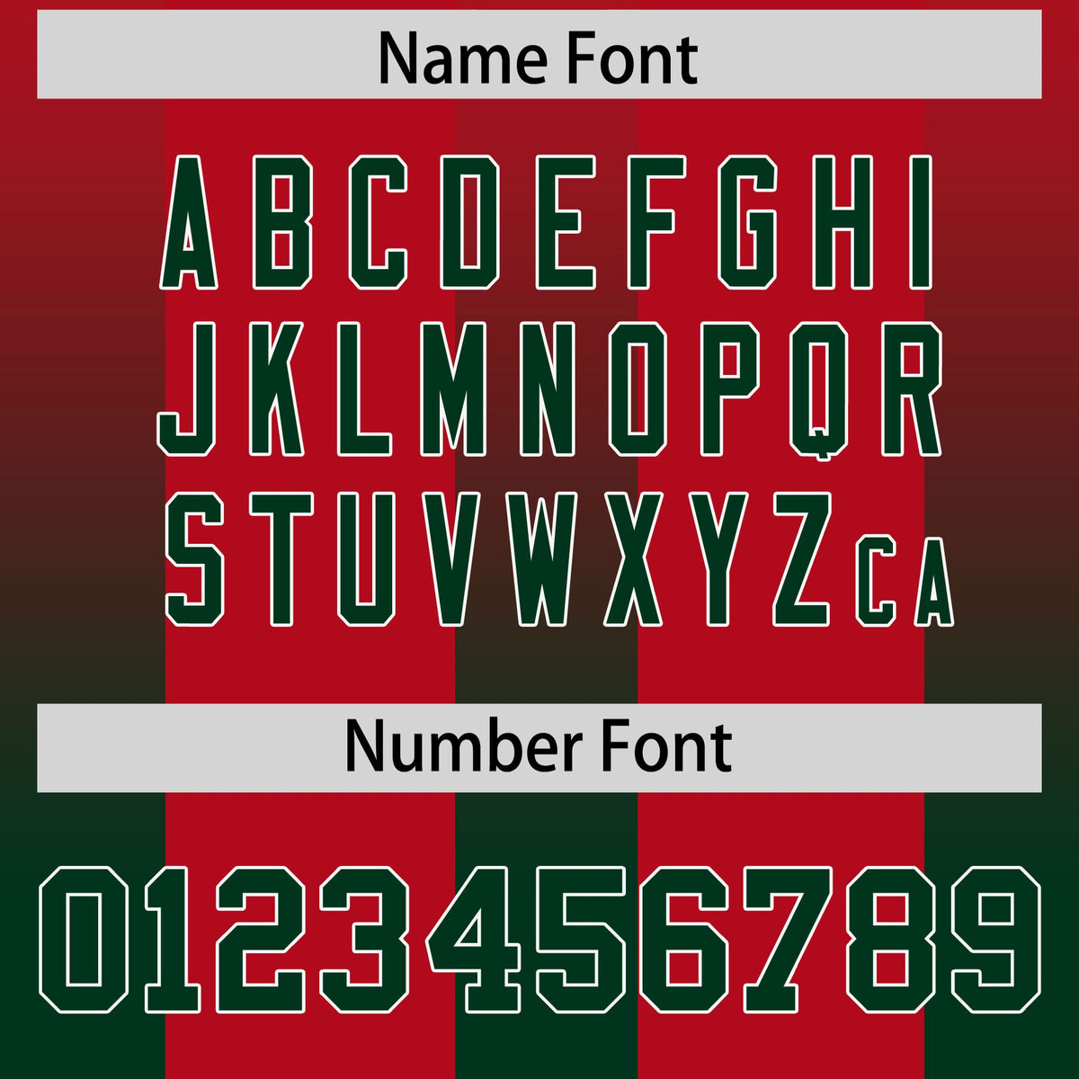 Custom Red Green Vertical Width Stripe Gradient Fashion Personalized Team American Football Jersey