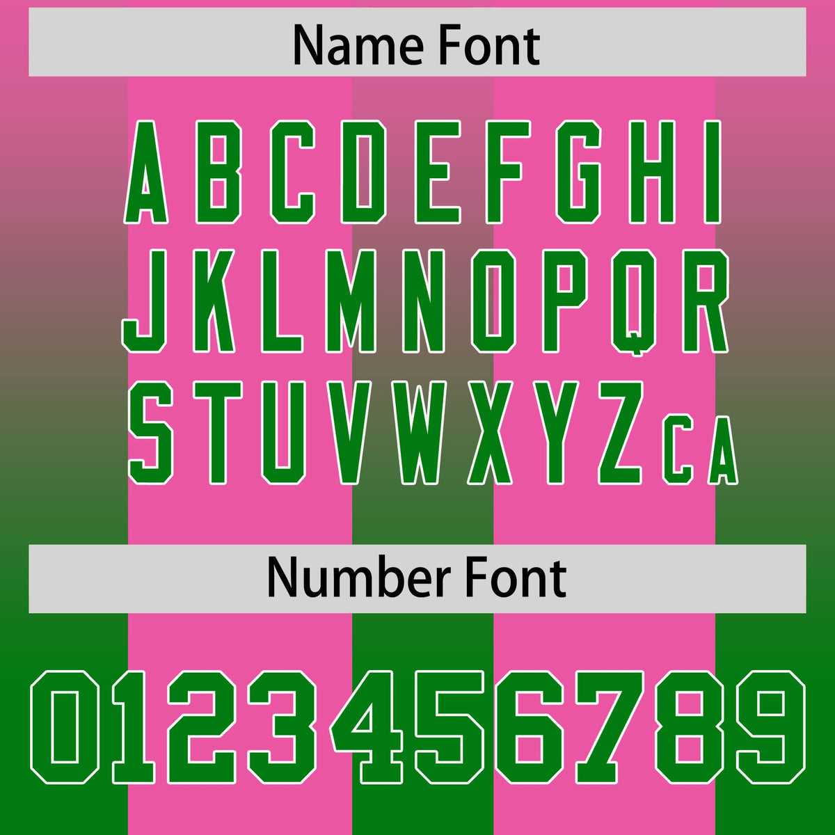 Custom Pink Kelly Green Vertical Width Stripe Gradient Fashion Personalized Team American Football Jersey