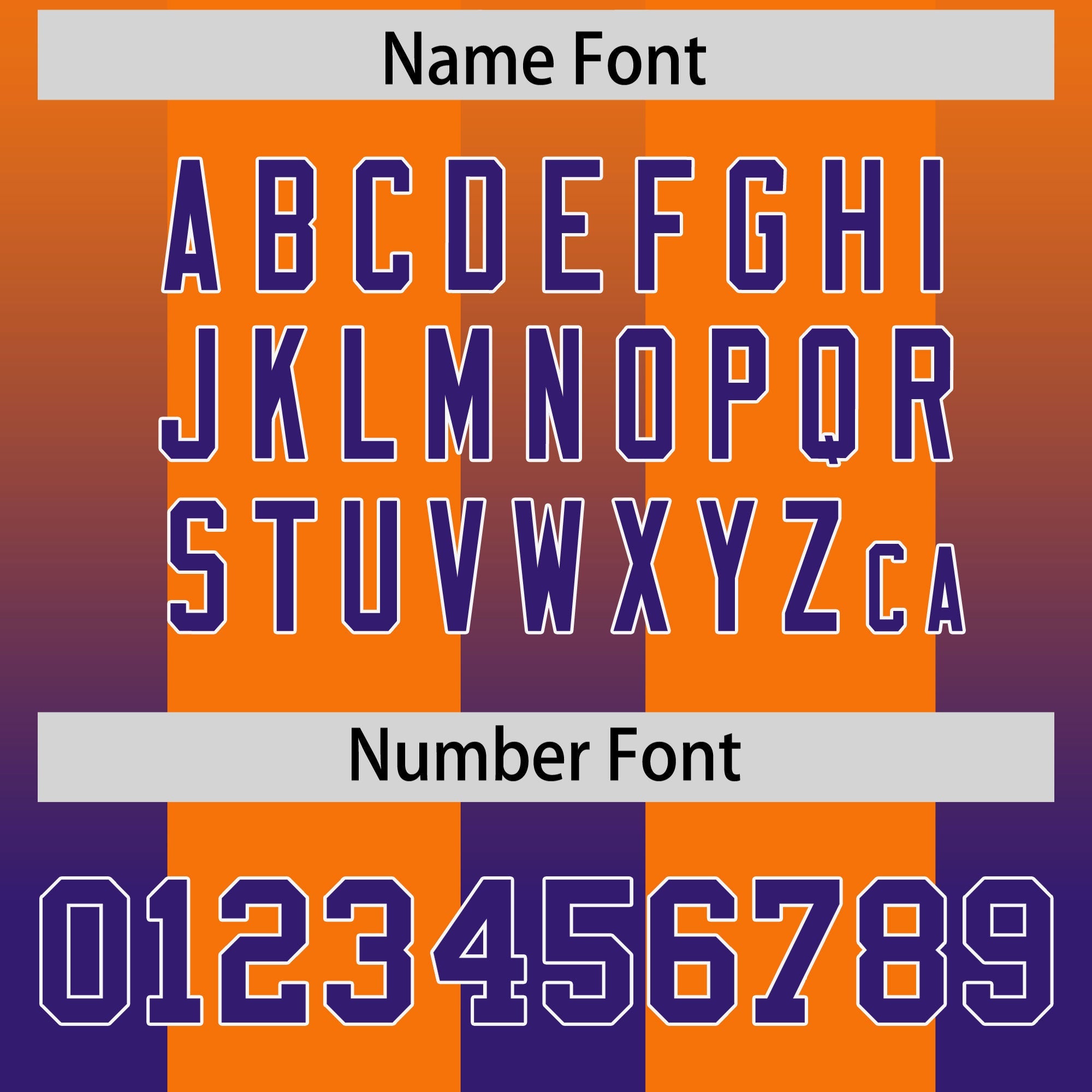 Custom Orange Purple Vertical Width Stripe Gradient Fashion Personalized Team American Football Jersey