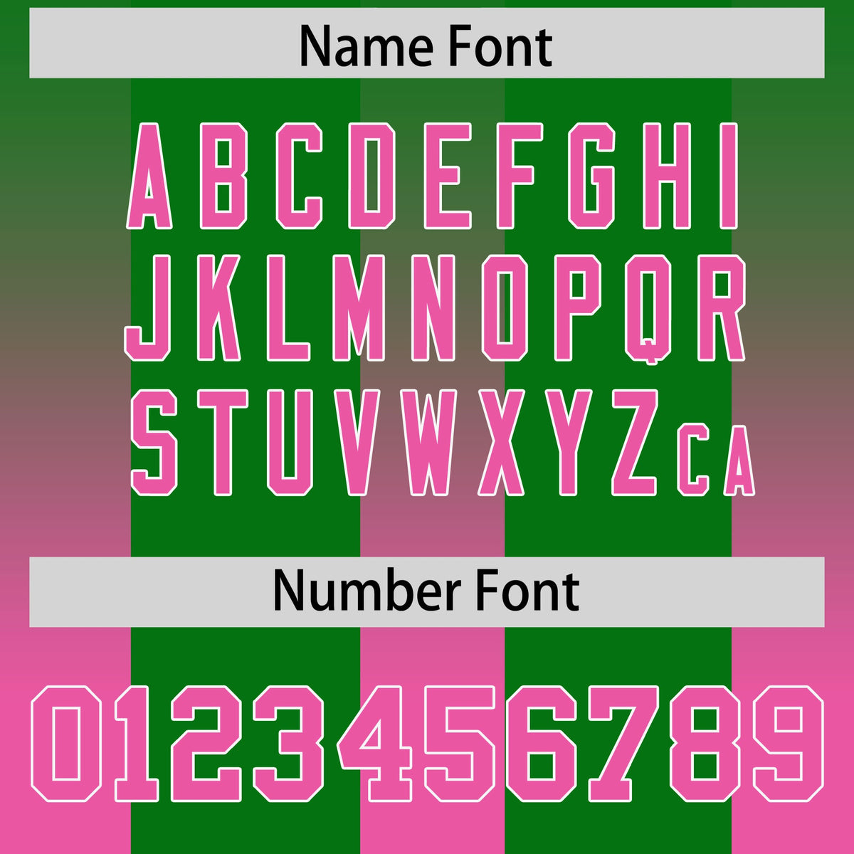 Custom Kelly Green Pink Vertical Width Stripe Gradient Fashion Personalized Team American Football Jersey