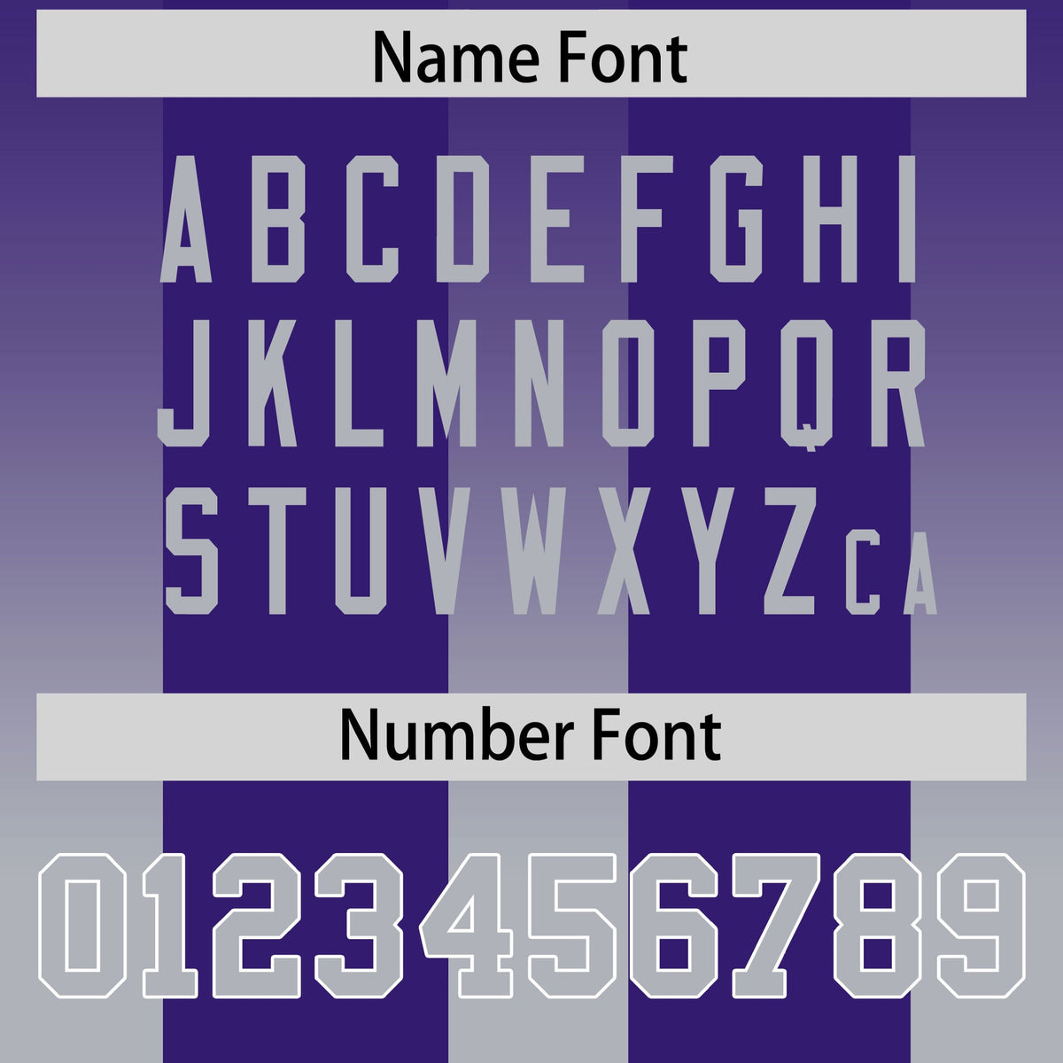 Custom Purple Gray Vertical Width Stripe Gradient Fashion Personalized Team American Football Jersey