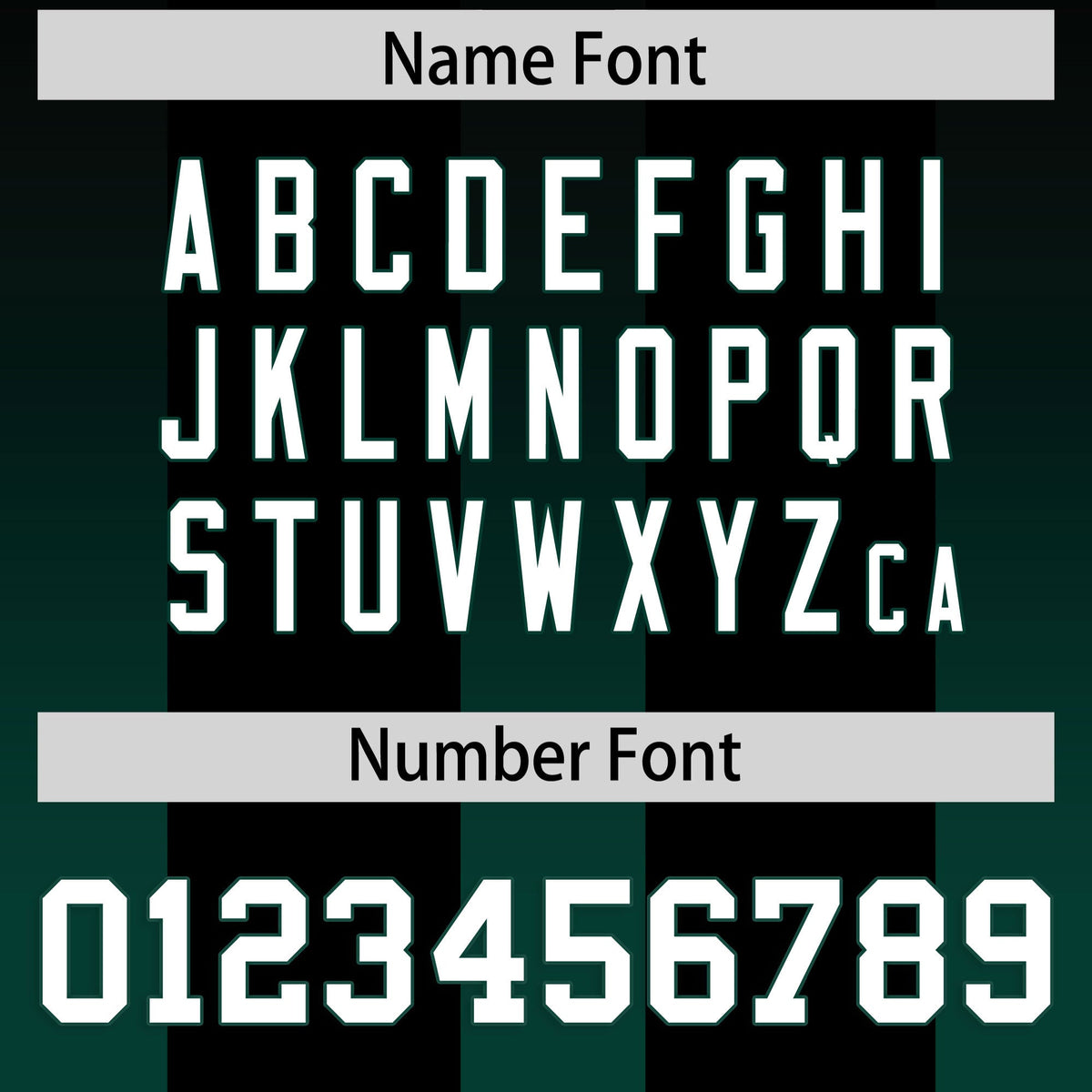 Custom Black Midnight Green Vertical Width Stripe Gradient Fashion Personalized Team American Football Jersey