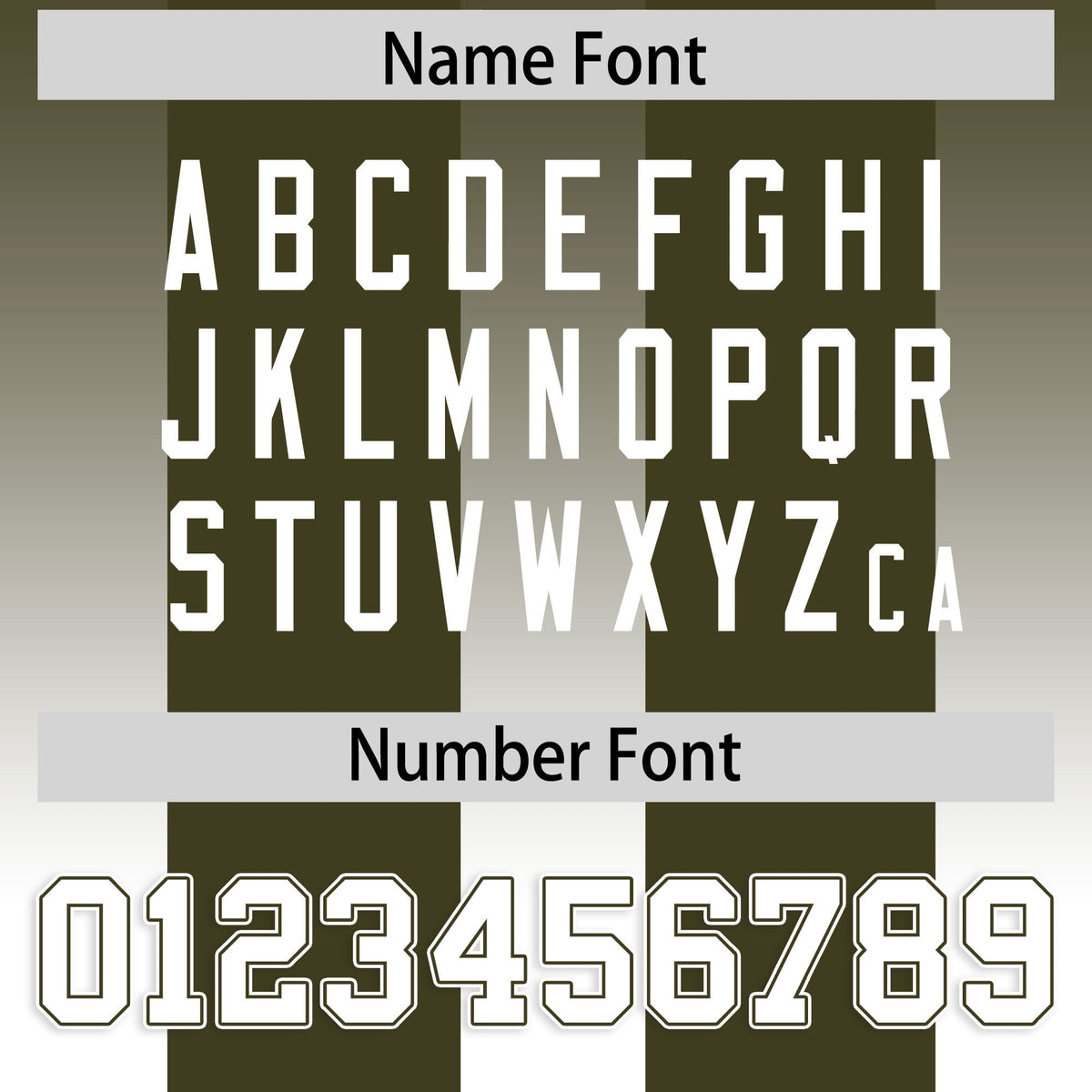 Custom Olive White Vertical Width Stripe Gradient Fashion Personalized Team American Football Jersey