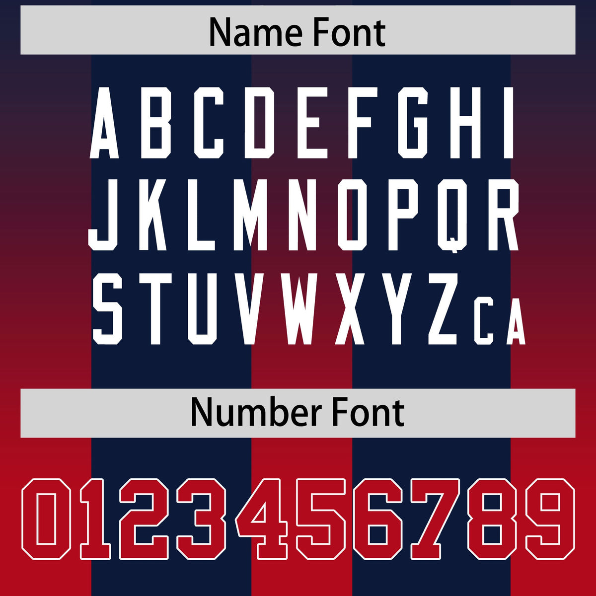 Custom Navy Red Vertical Width Stripe Gradient Fashion Personalized Team American Football Jersey