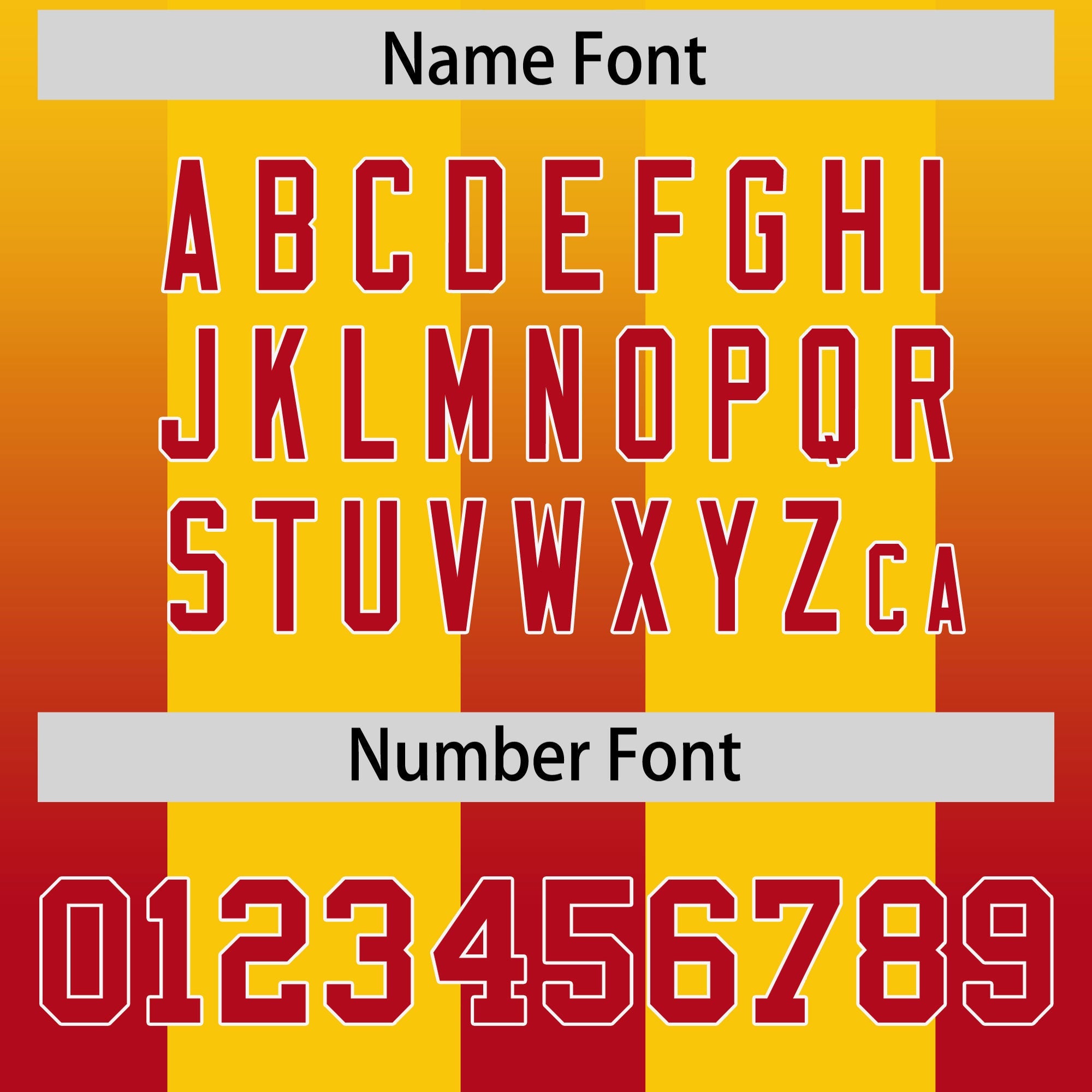 Custom Yellow Red Vertical Width Stripe Gradient Fashion Personalized Team American Football Jersey