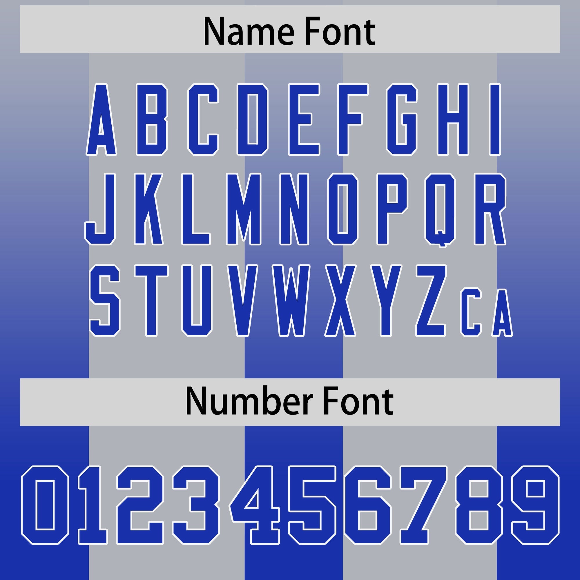 Custom Gray Royal Vertical Width Stripe Gradient Fashion Personalized Team American Football Jersey