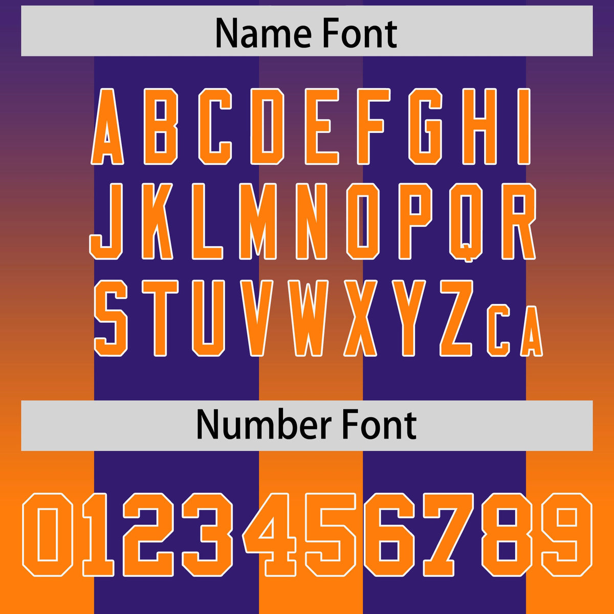 Custom Purple Orange Vertical Width Stripe Gradient Fashion Personalized Team American Football Jersey