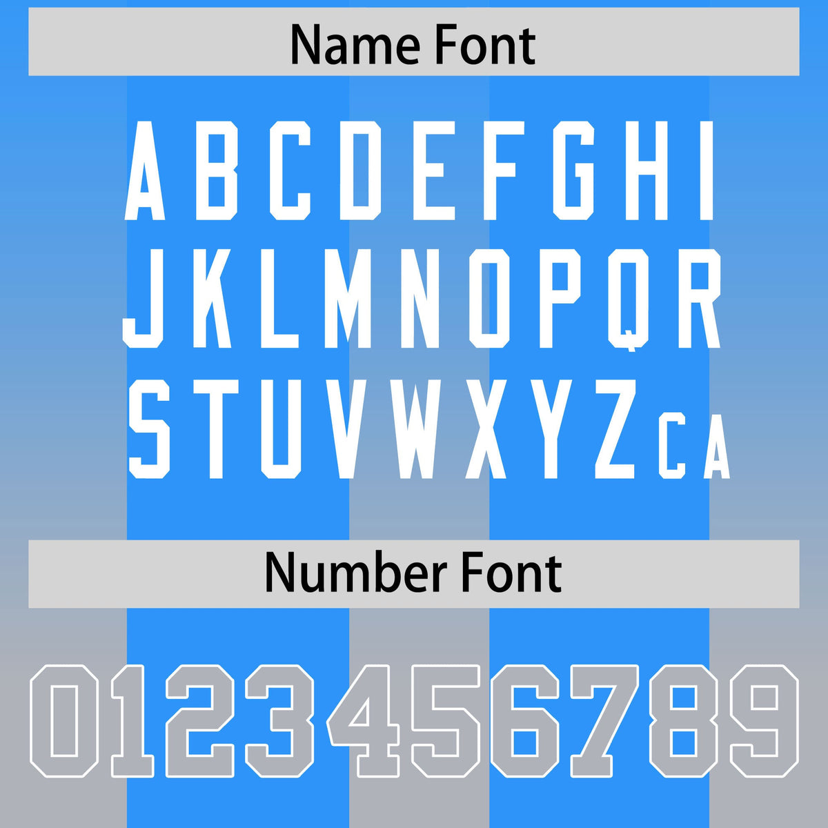 Custom Light Blue Gray Vertical Width Stripe Gradient Fashion Personalized Team American Football Jersey