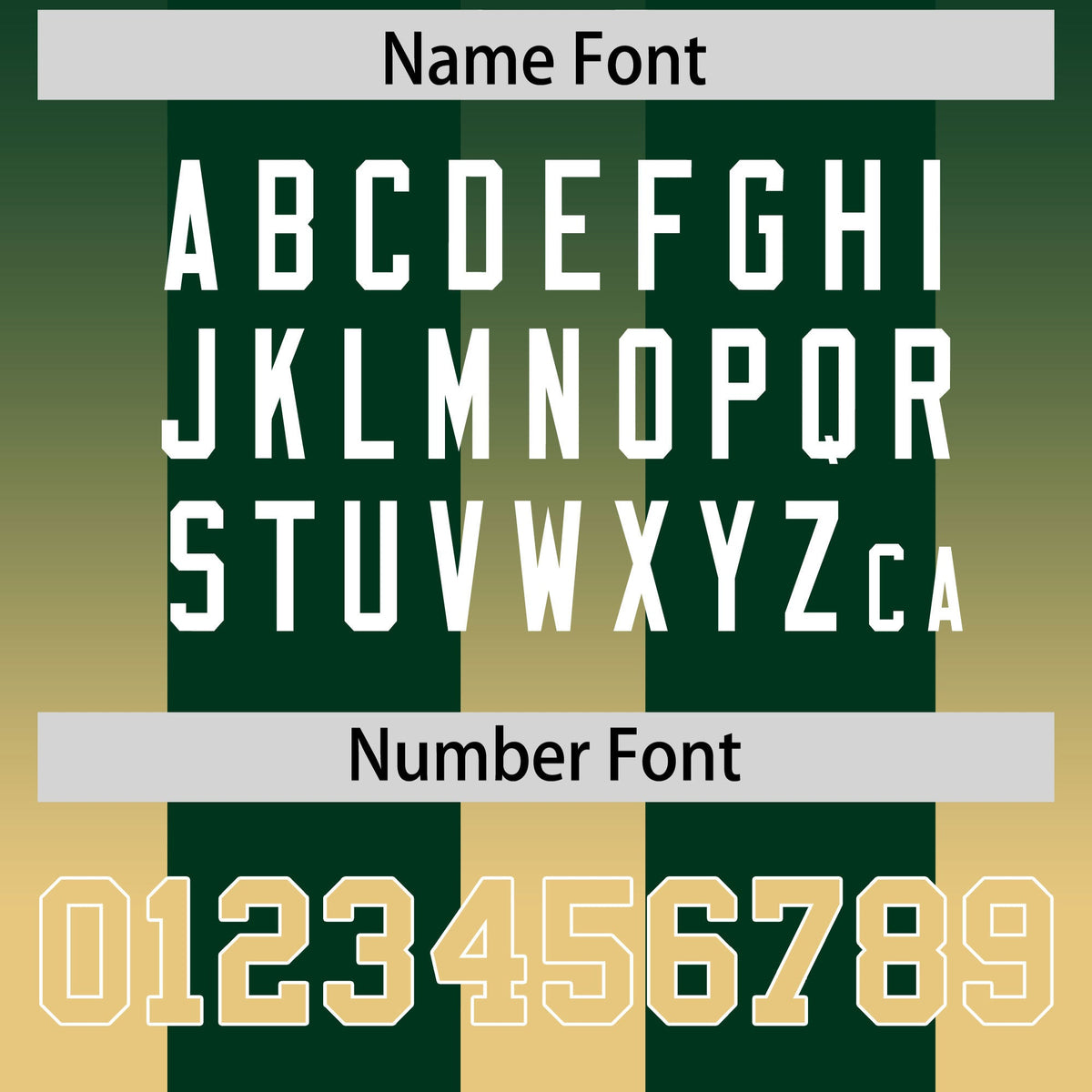 Custom Green Khaki Vertical Width Stripe Gradient Fashion Personalized Team American Football Jersey