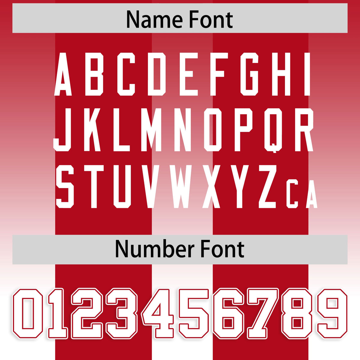 Custom Red White Vertical Width Stripe Gradient Fashion Personalized Team American Football Jersey