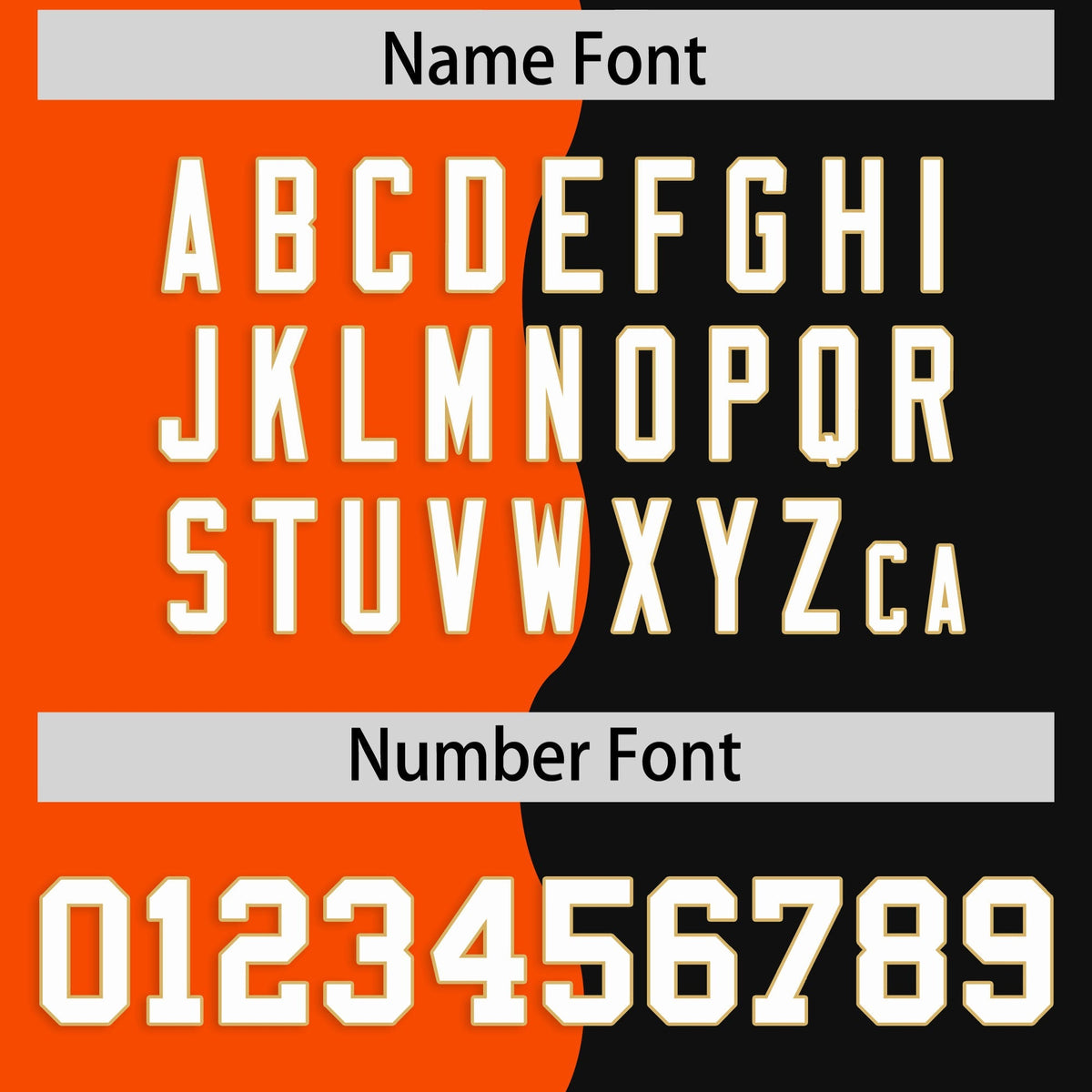 Custom Black Orange Split Fashion Mesh Authentic American Football Jersey