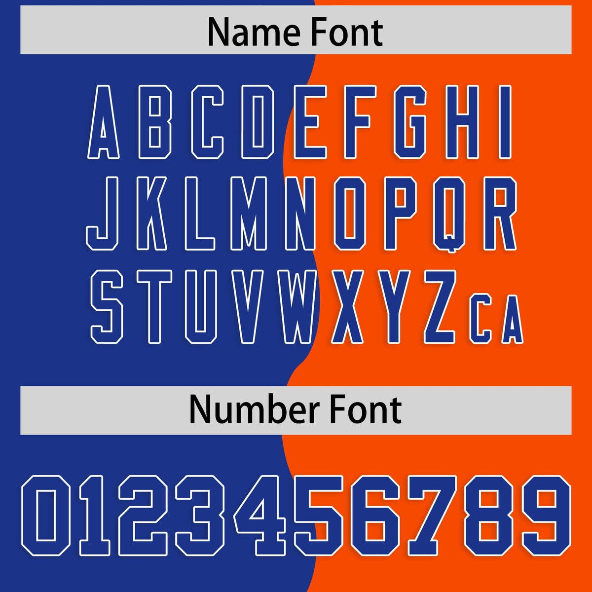 Custom Orange Royal Split Fashion Mesh Authentic American Football Jersey