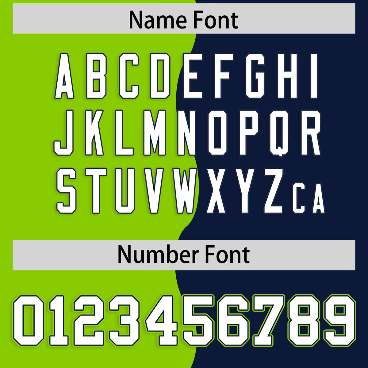 Custom Navy Neon Green Split Fashion Mesh Authentic American Football Jersey