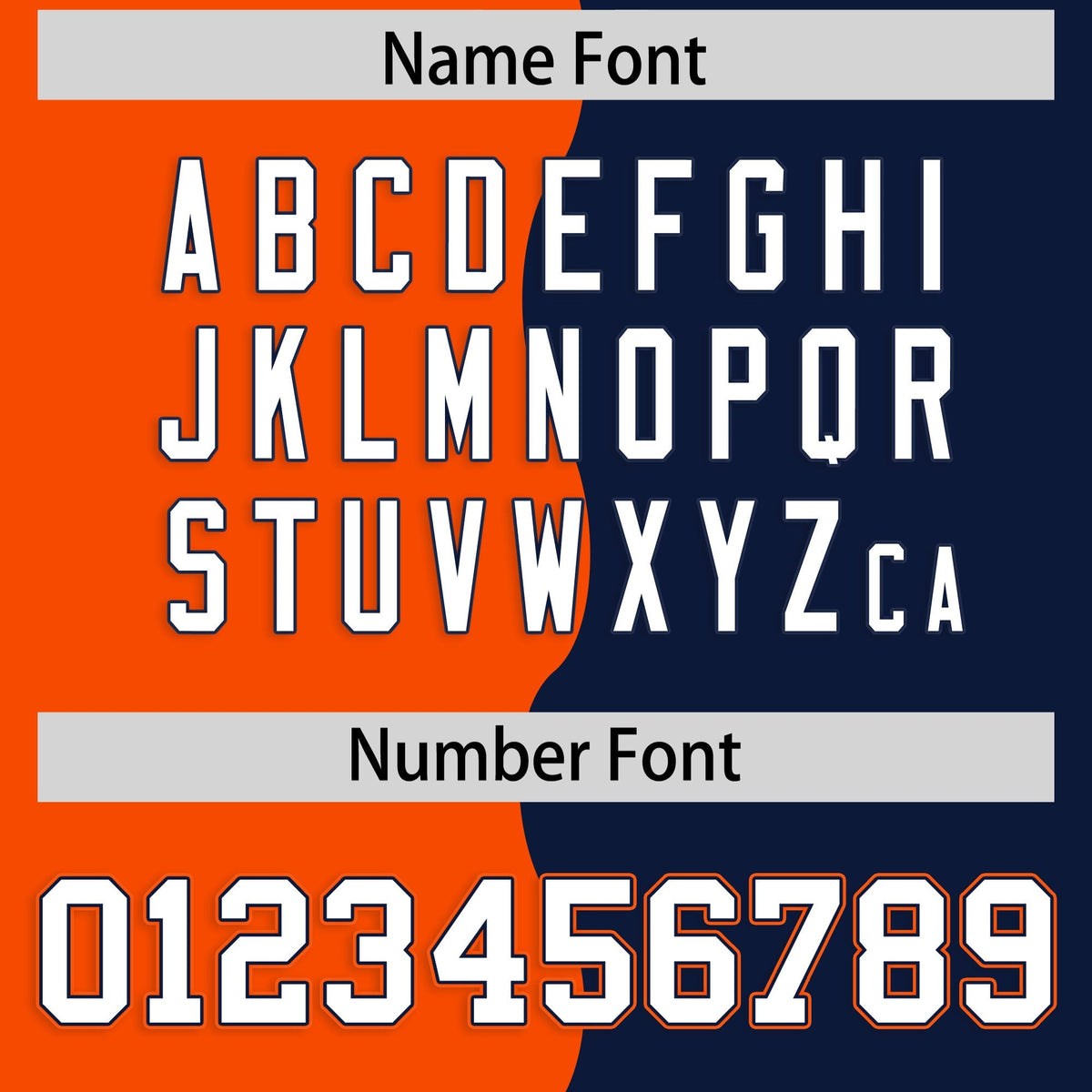 Custom Navy Orange Split Fashion Mesh Authentic American Football Jersey