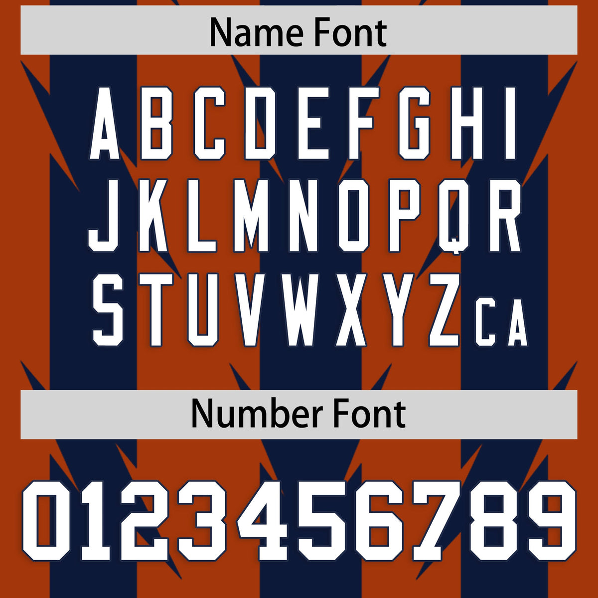 Custom Texas Orange Navy Personalized Razr Stripe Graffiti Pattern Authentic American Football Jersey