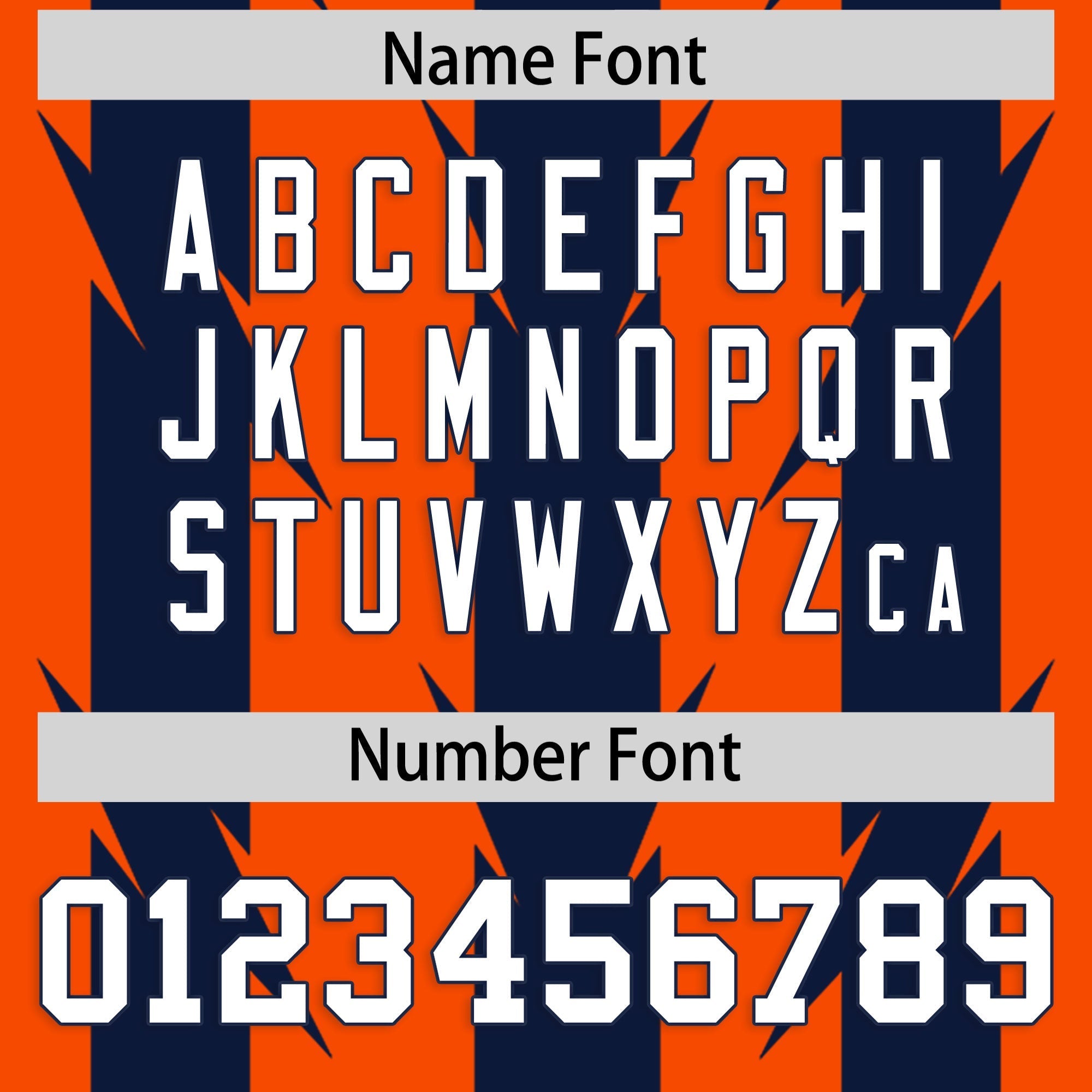Custom Orange Navy Personalized Razr Stripe Graffiti Pattern Authentic American Football Jersey