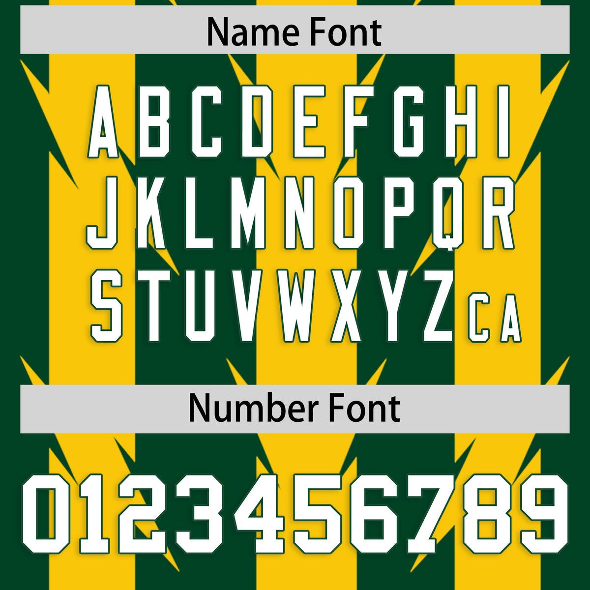 Custom Green Gold Personalized Razr Stripe Graffiti Pattern Authentic American Football Jersey