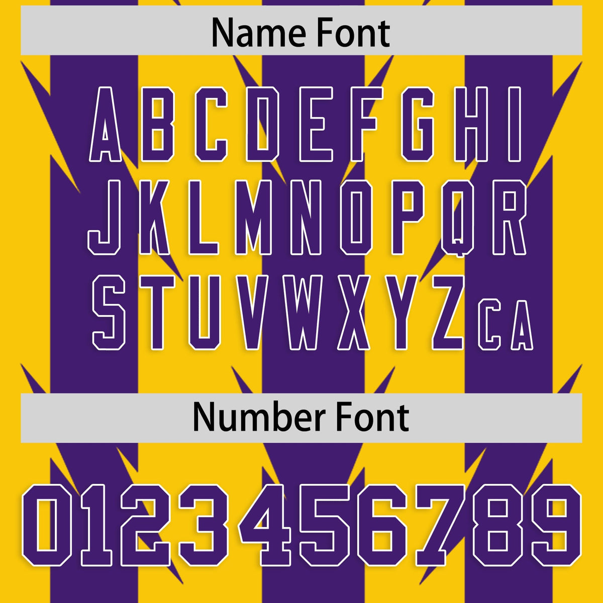 Custom Gold Purple Personalized Razr Stripe Graffiti Pattern Authentic American Football Jersey