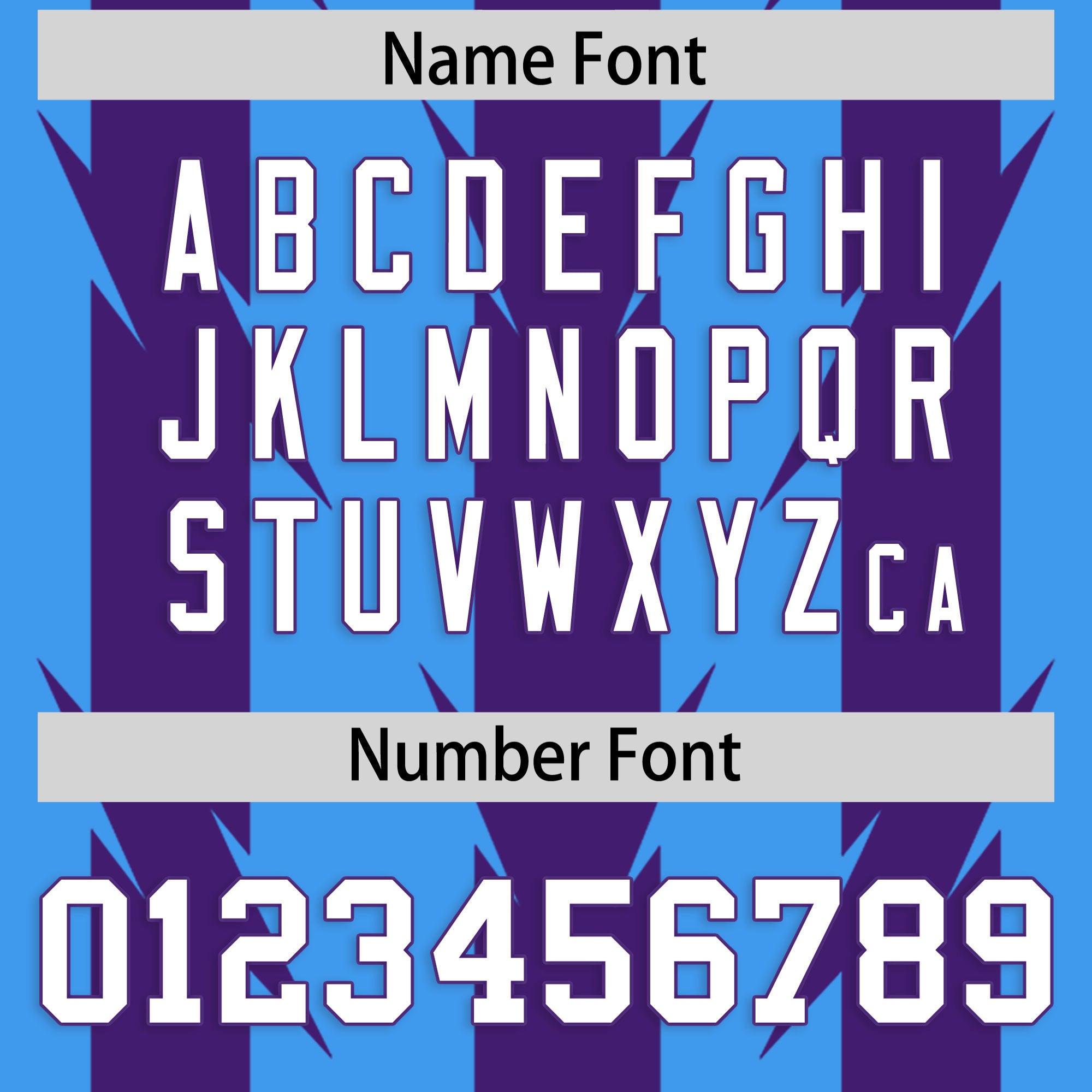 Custom Powder Blue Purple Personalized Razr Stripe Graffiti Pattern Authentic American Football Jersey