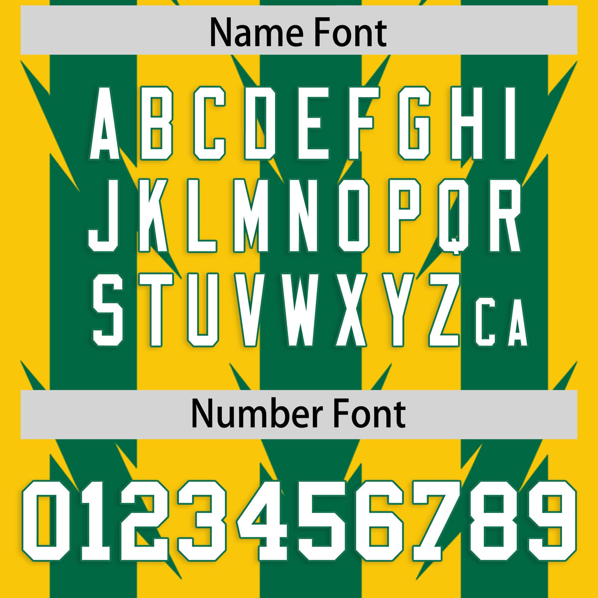 Custom Gold Kelly Green Personalized Razr Stripe Graffiti Pattern Authentic American Football Jersey