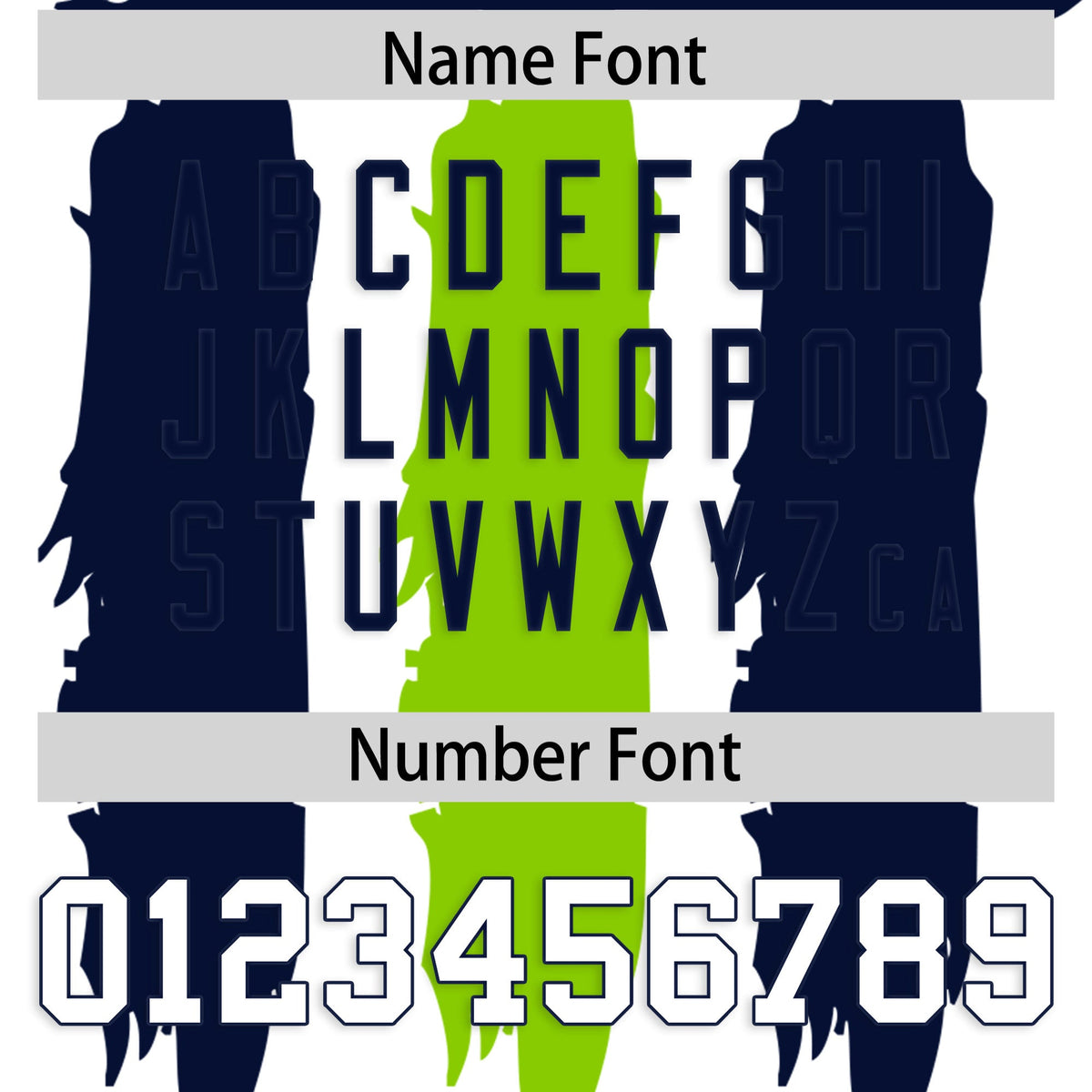 Custom White Navy and Neon Green Graffiti Pattern Practice American Football Jerseys