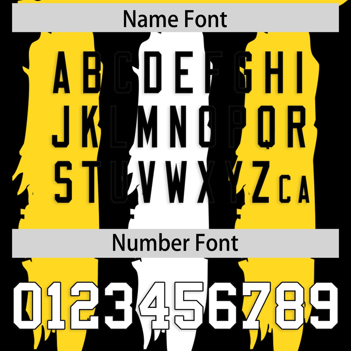 Custom Black Gold and White Graffiti Pattern Practice American Football Jerseys