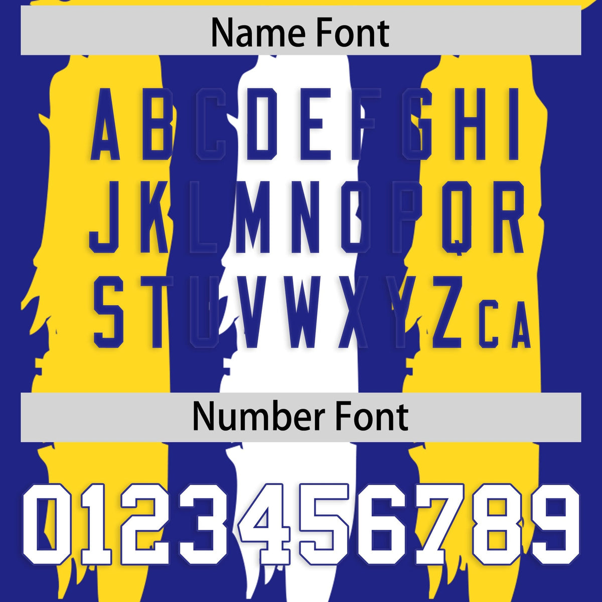 Custom Royal Gold and White Graffiti Pattern Practice American Football Jerseys
