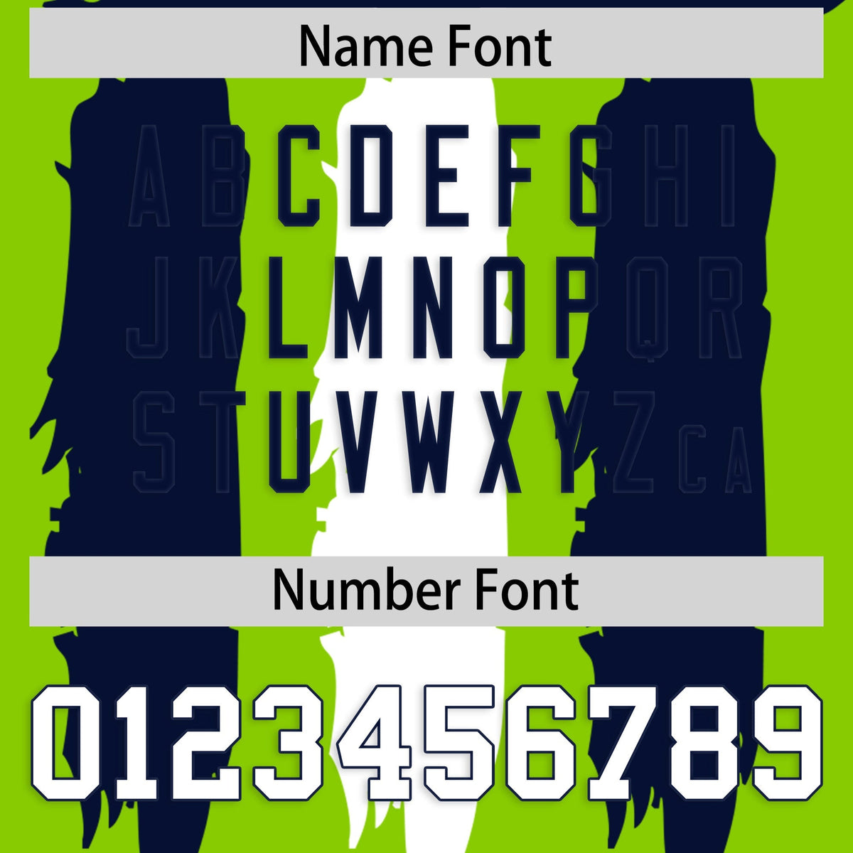 Custom Neon Green Navy and White Graffiti Pattern Practice American Football Jerseys