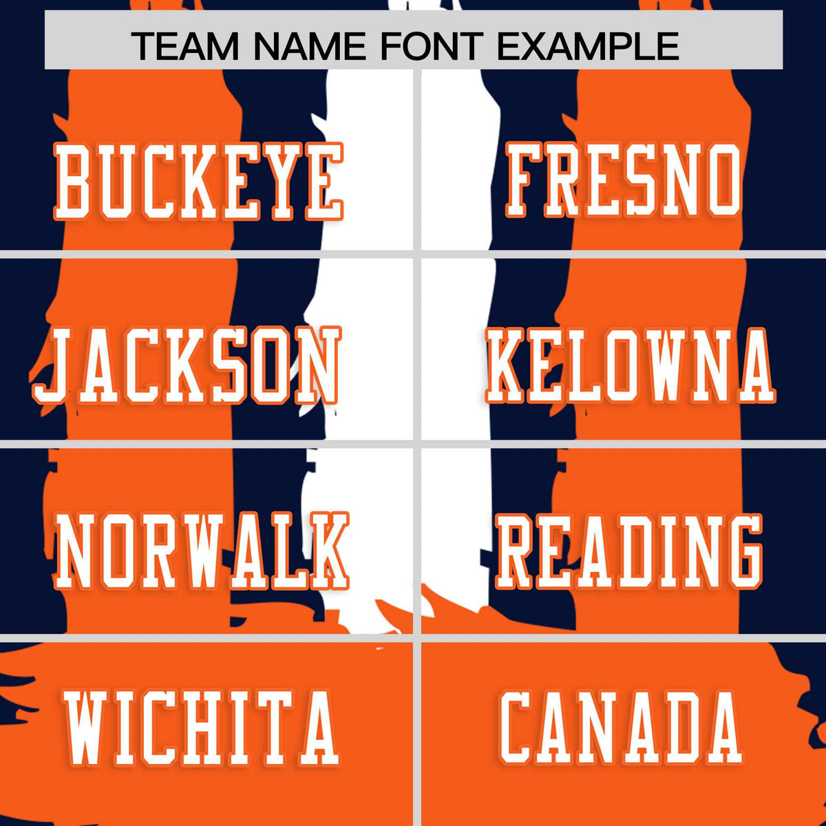 Custom Navy Orange and White Graffiti Pattern Practice American Football Jerseys