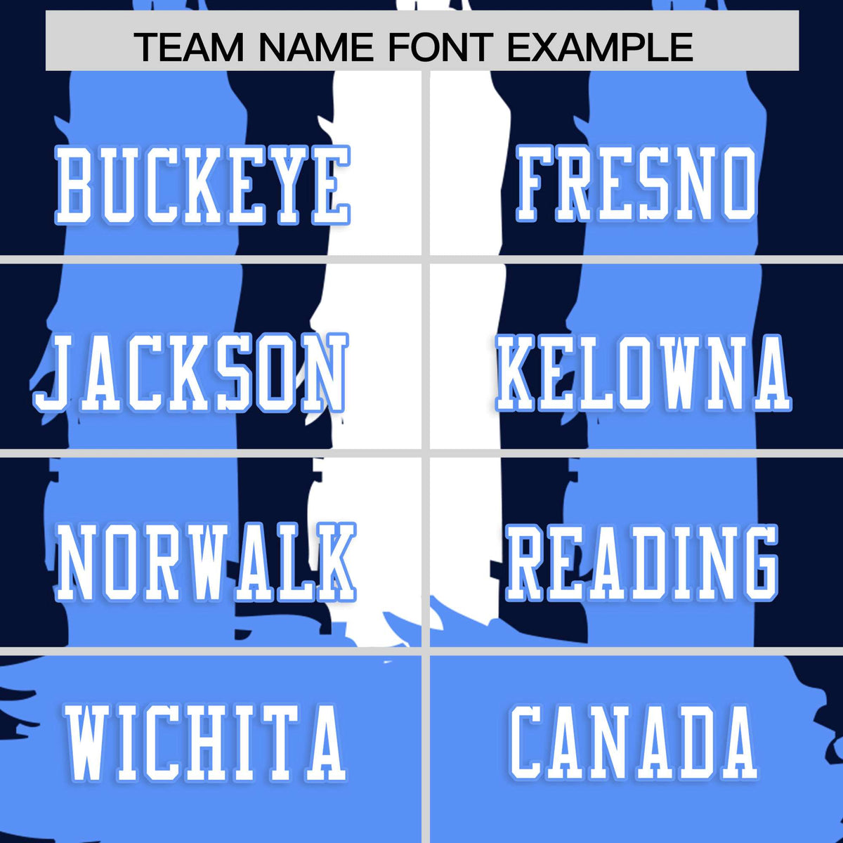 Custom Navy Powder Blue and White Graffiti Pattern Practice American Football Jerseys