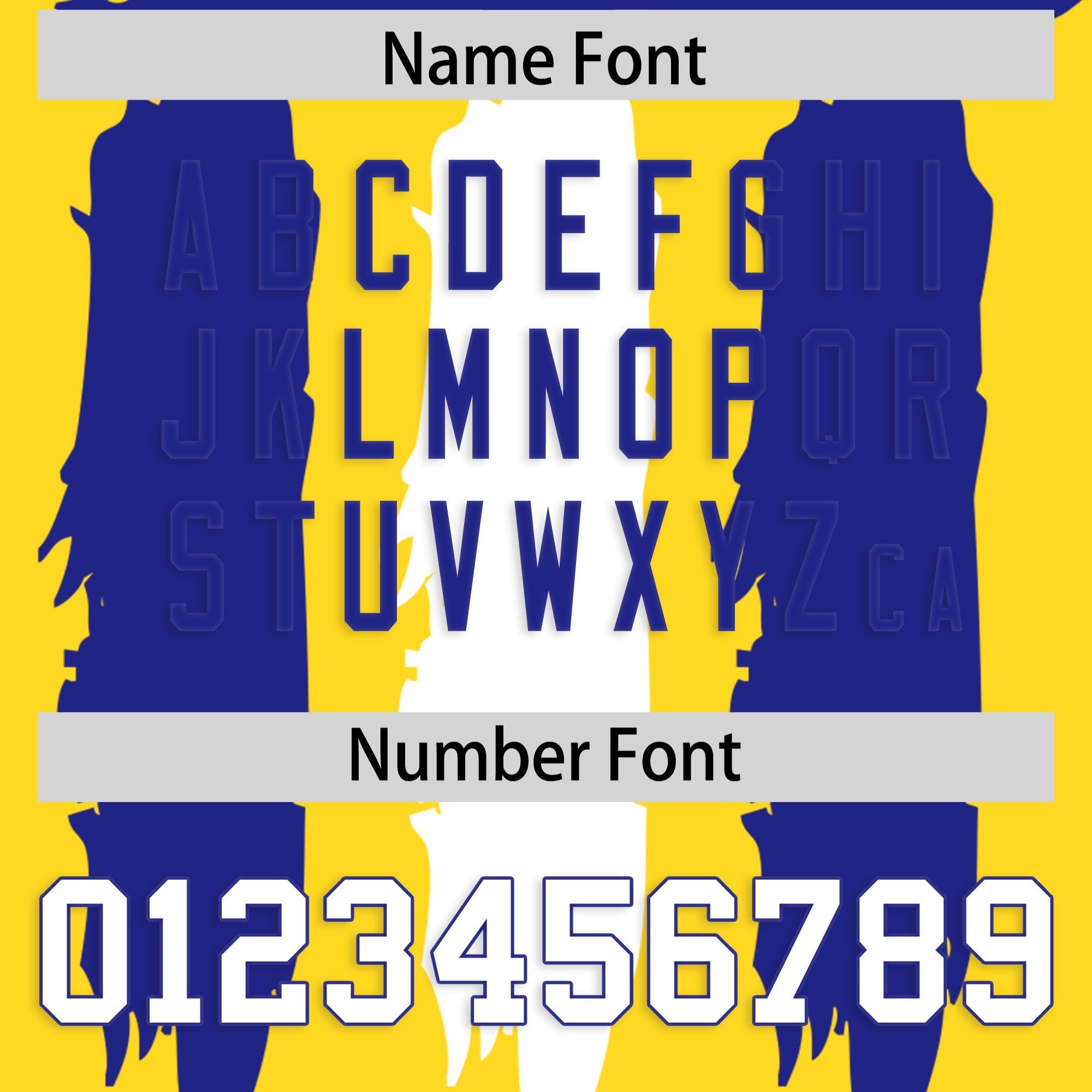 Custom Gold Royal and White Graffiti Pattern Practice American Football Jerseys