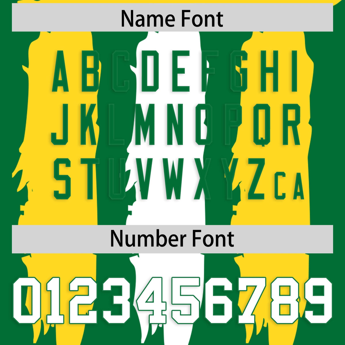 Custom Kelly Green Gold and White Graffiti Pattern Practice American Football Jerseys
